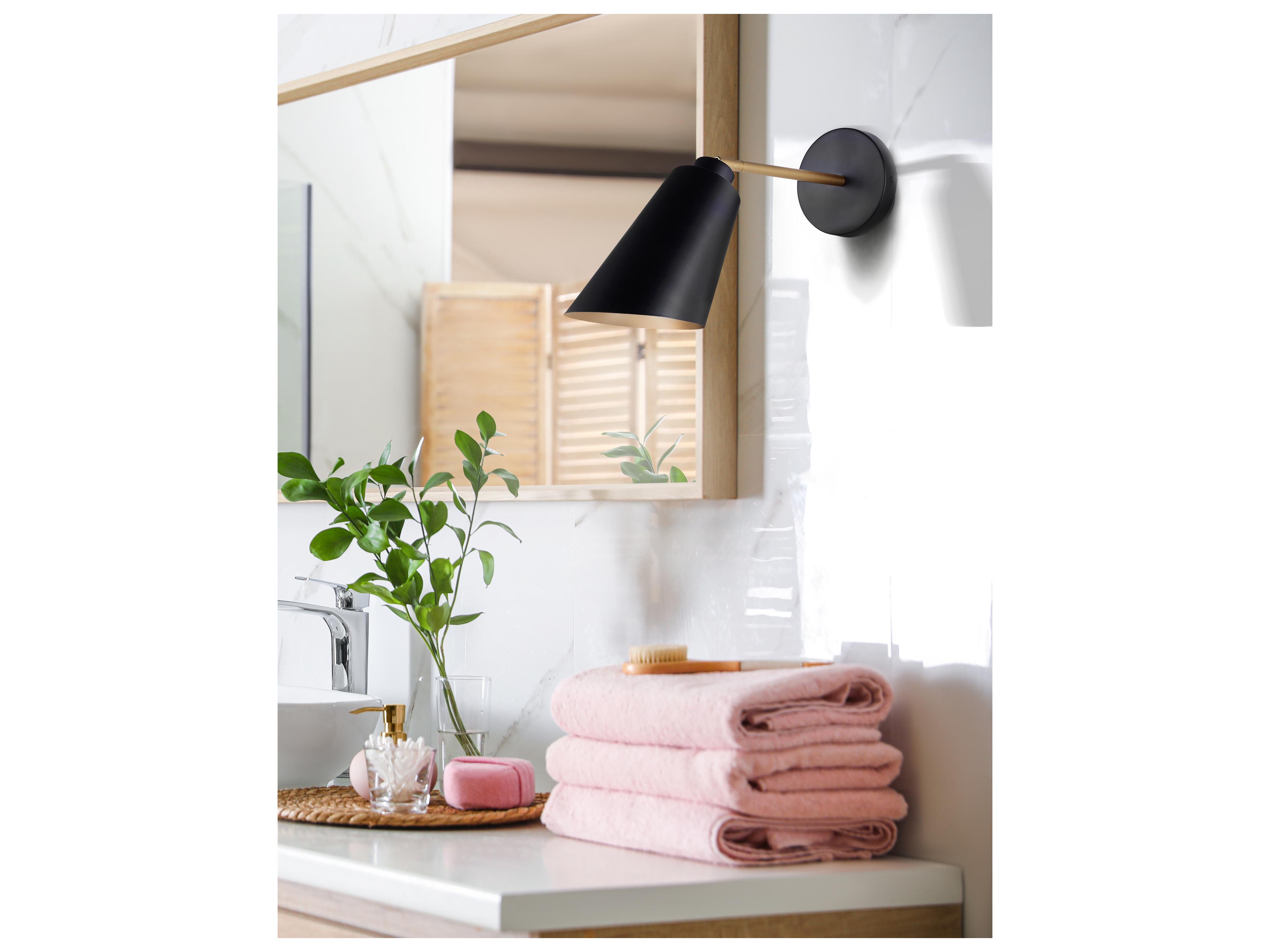 Canarm Rame 1 -light Black Vanity Light