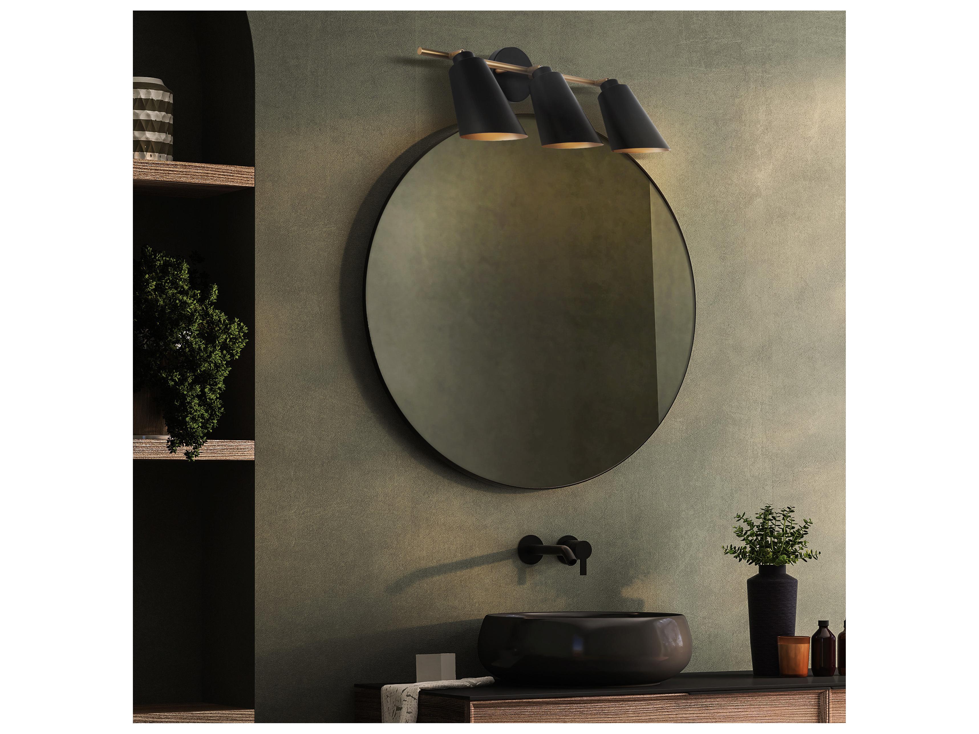 Canarm Rame 3 -light Black Vanity Light