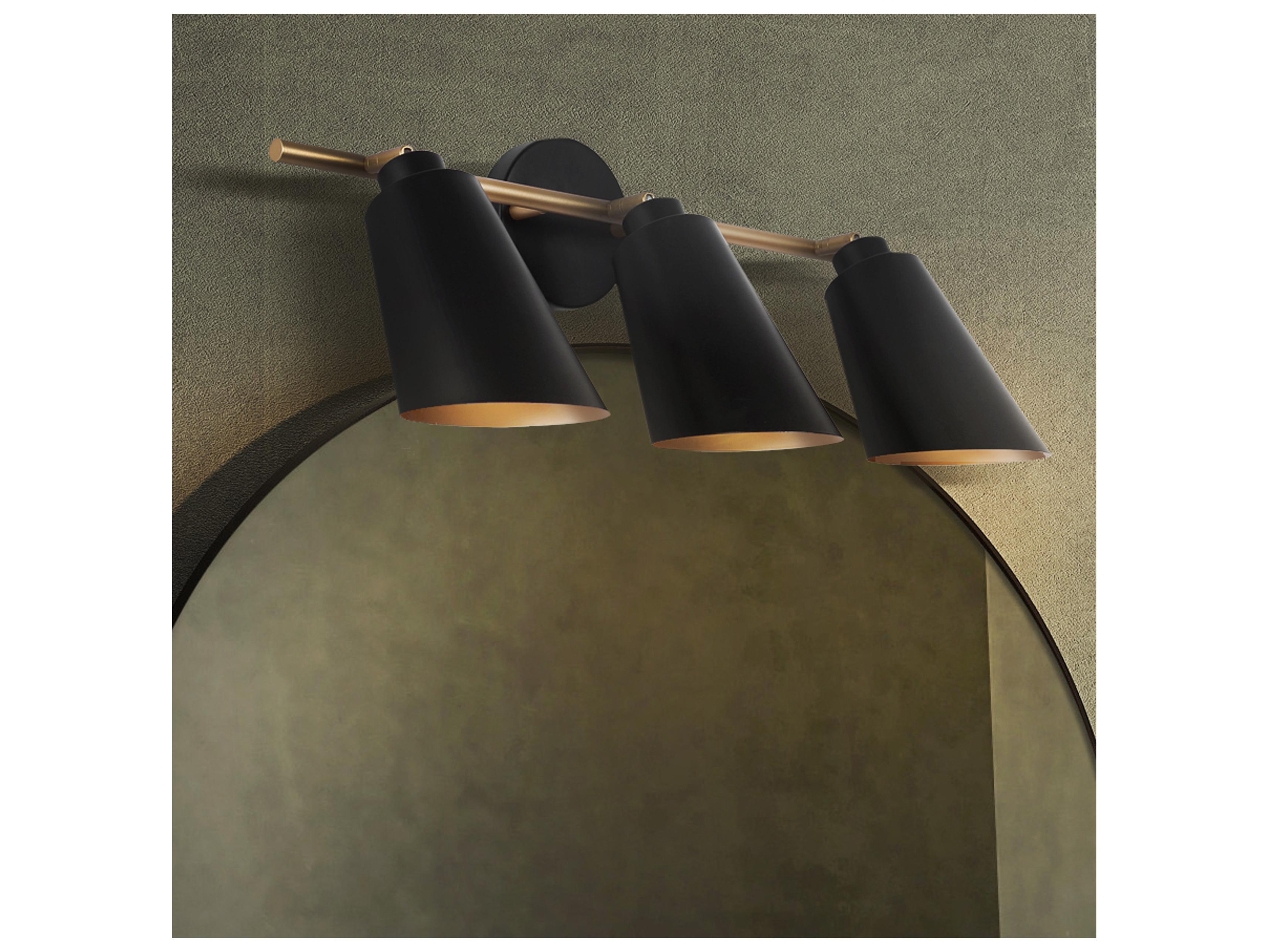 Canarm Rame 3 -light Black Vanity Light