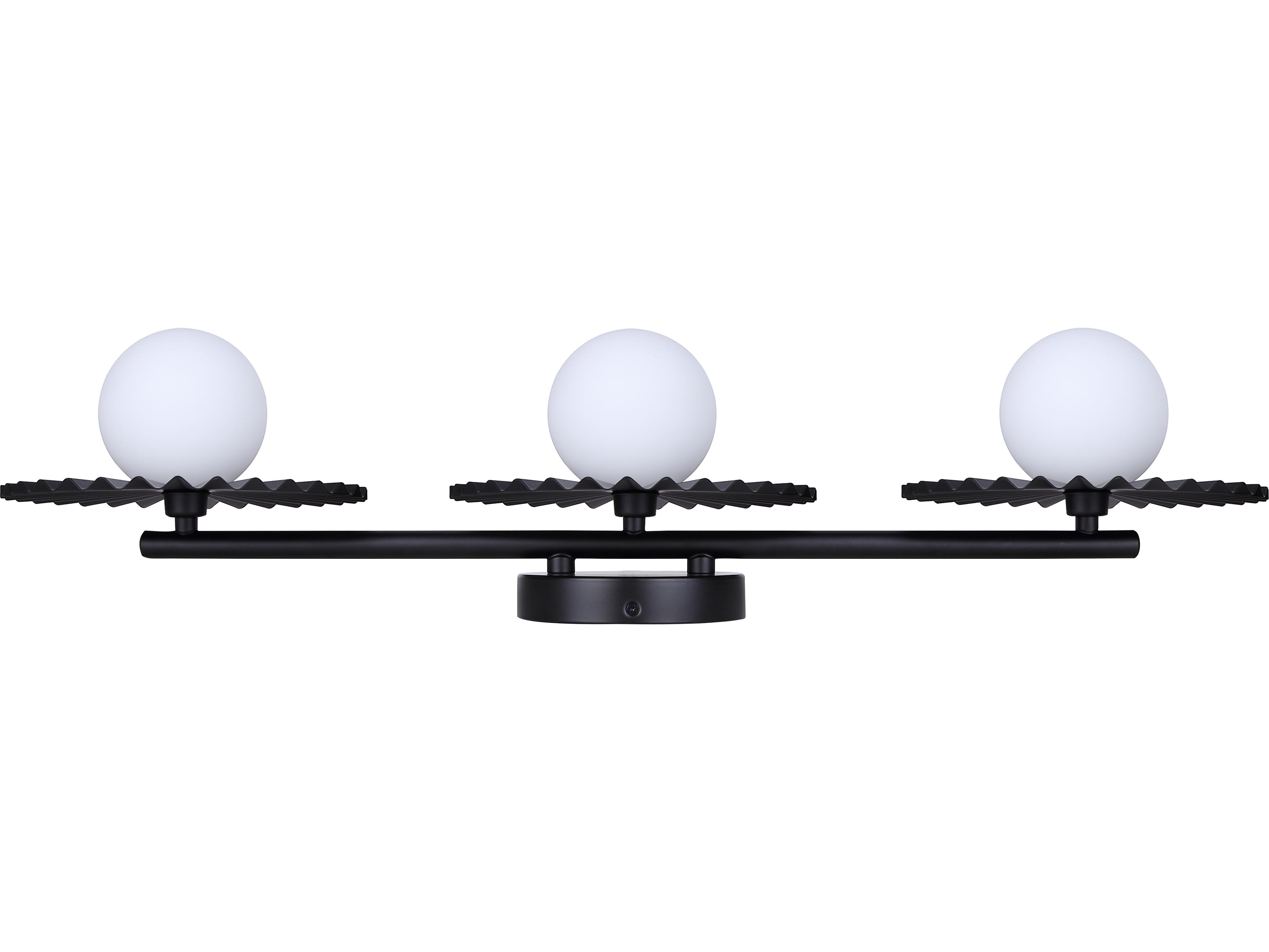 Canarm Payton 3 -light Black Vanity Light