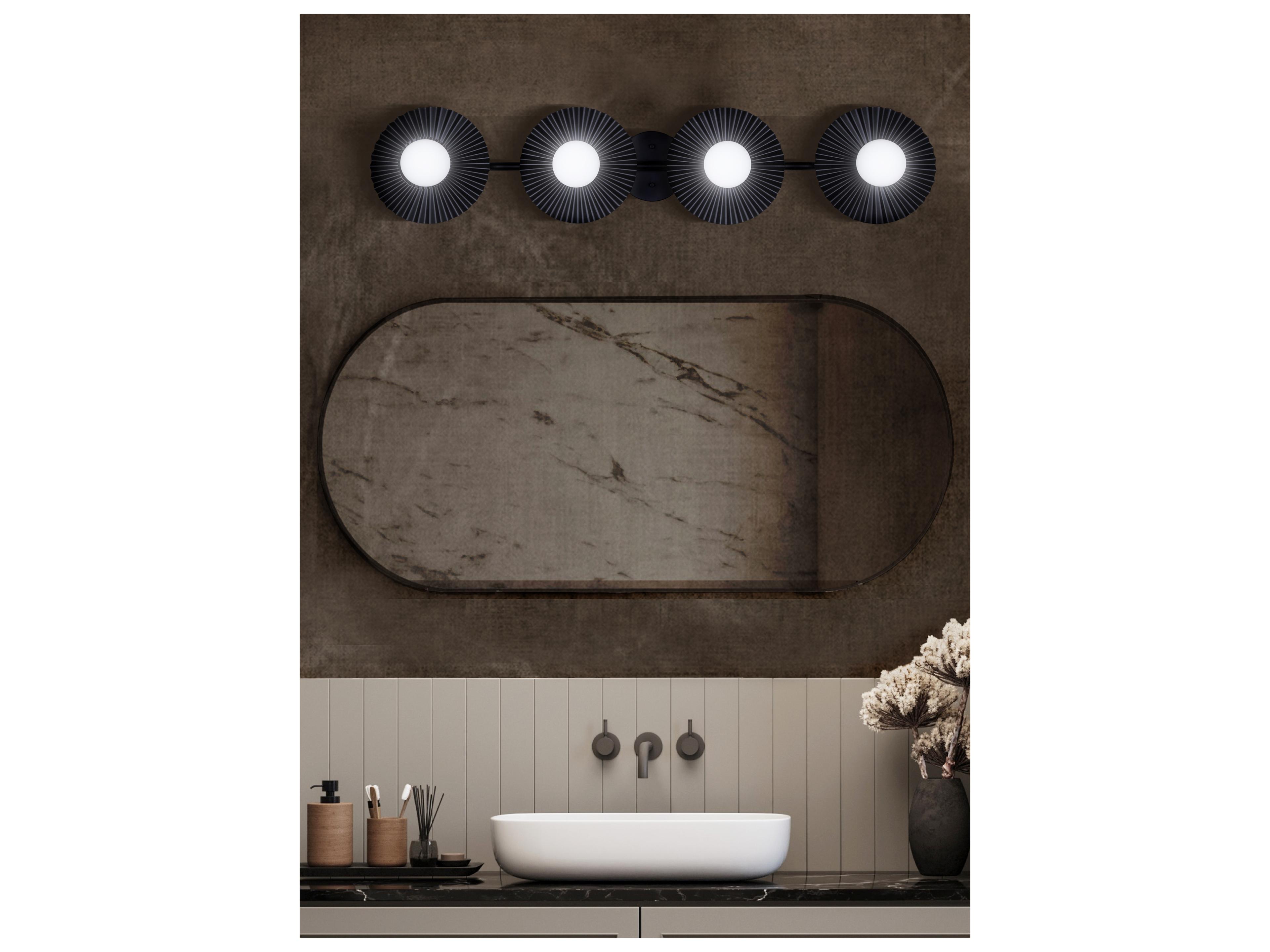 Canarm Payton 4 -light Black Vanity Light