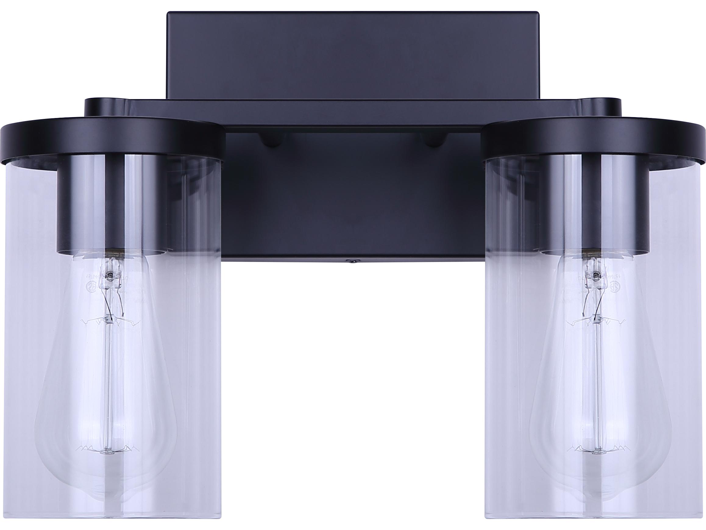 Canarm Britton 2 -light Black Vanity Light