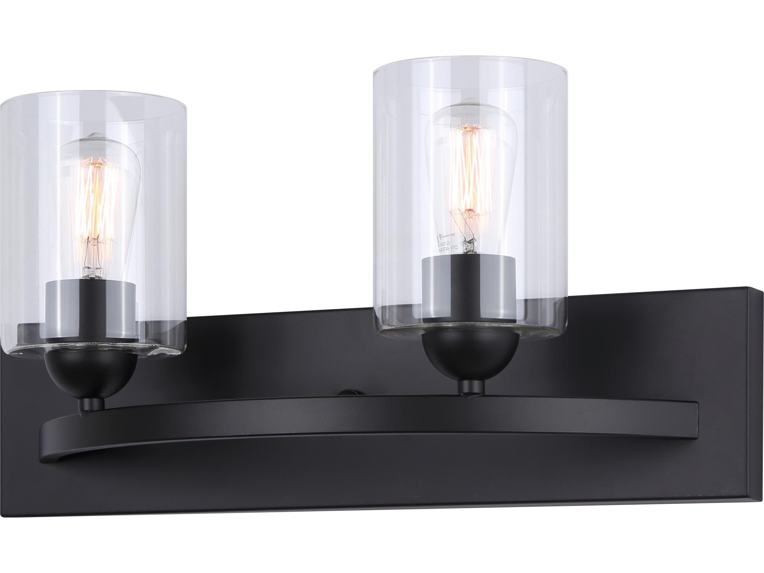 Canarm Hampton 2 -light Black Vanity Light