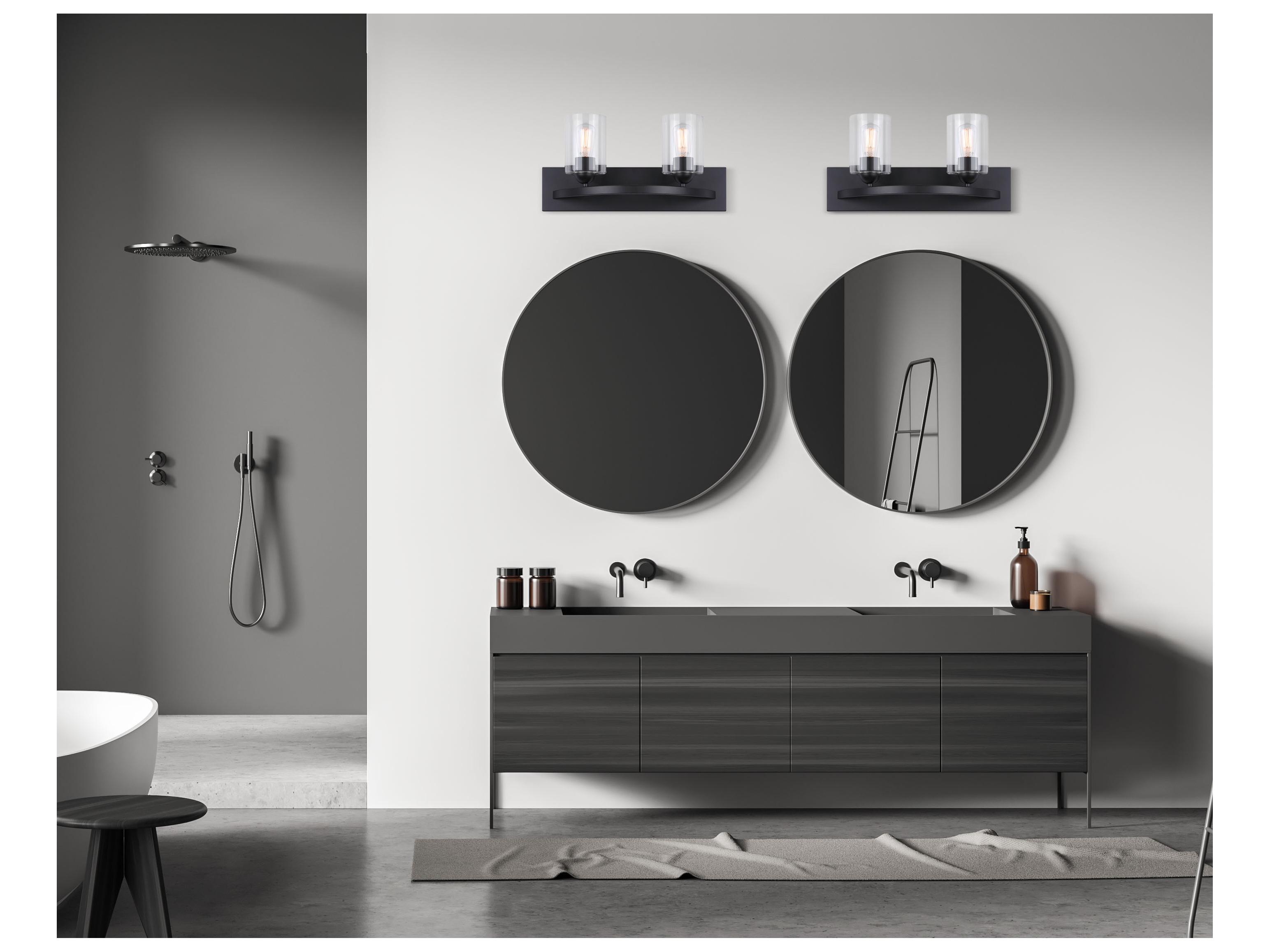 Canarm Hampton 2 -light Black Vanity Light