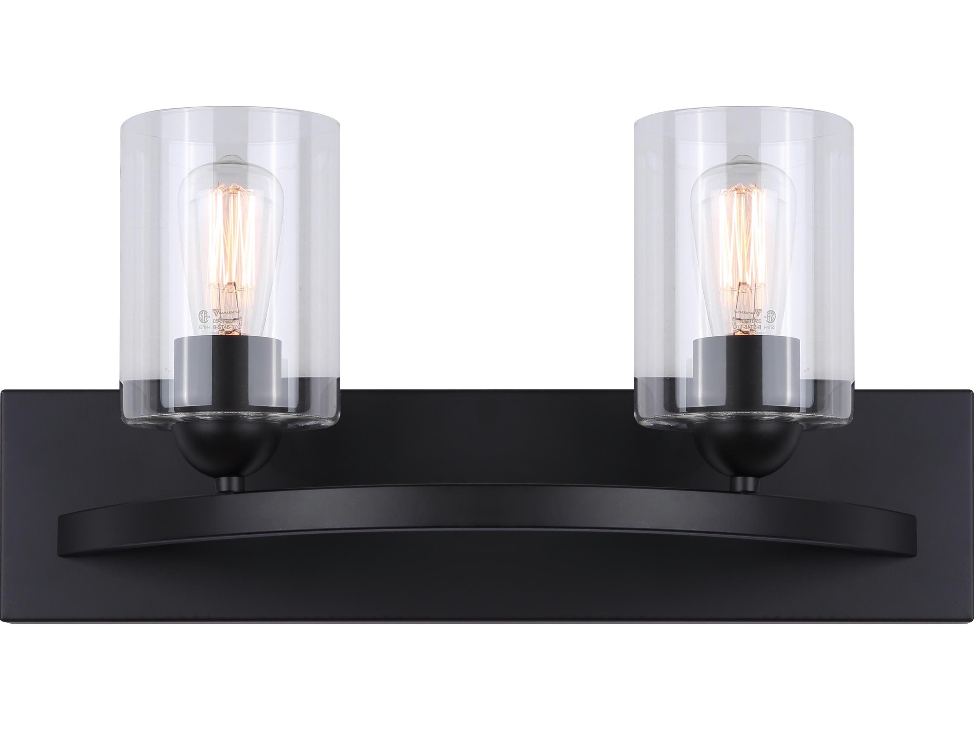 Canarm Hampton 2 -light Black Vanity Light