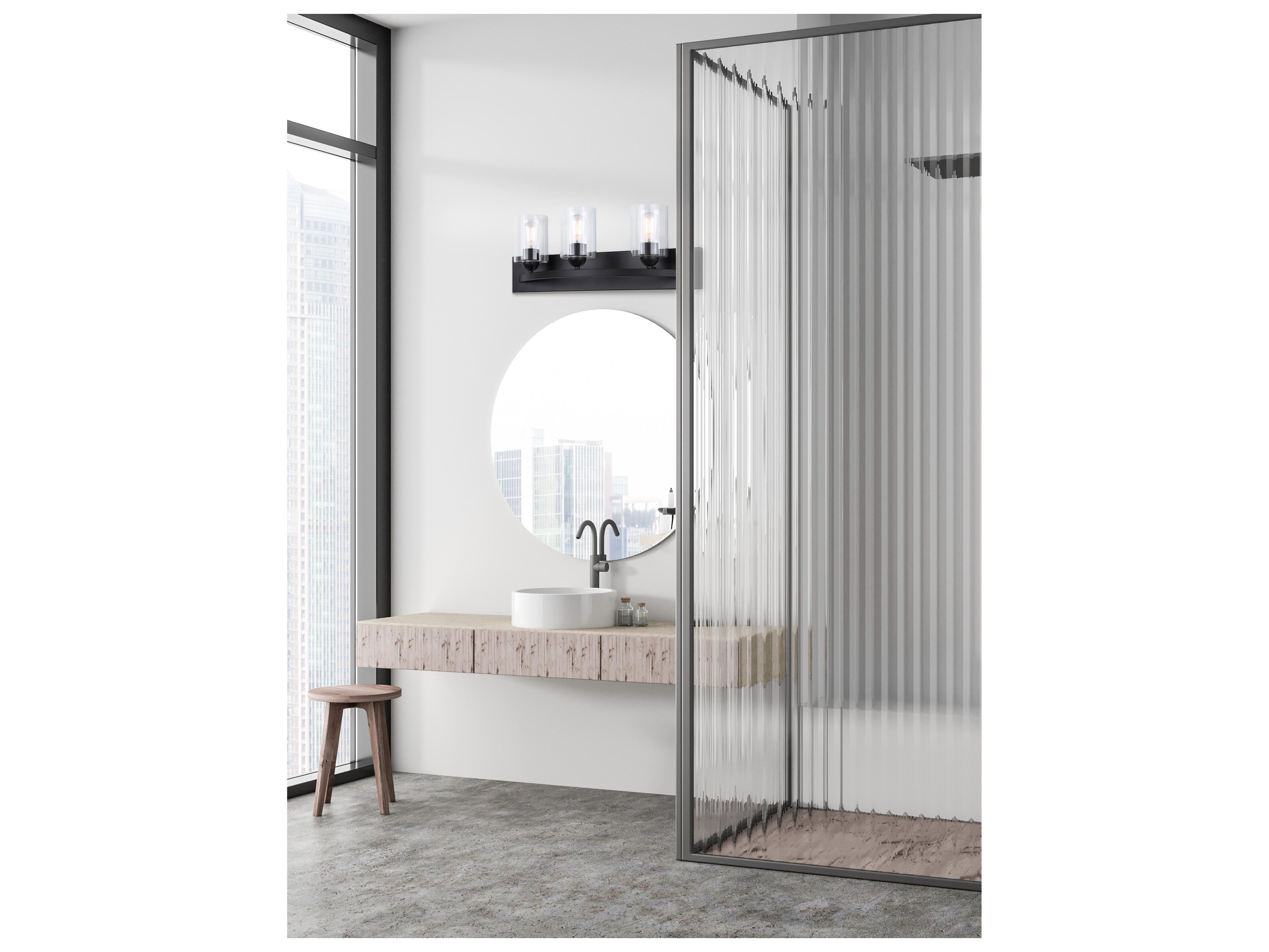 Canarm Hampton 3 -light Black Vanity Light