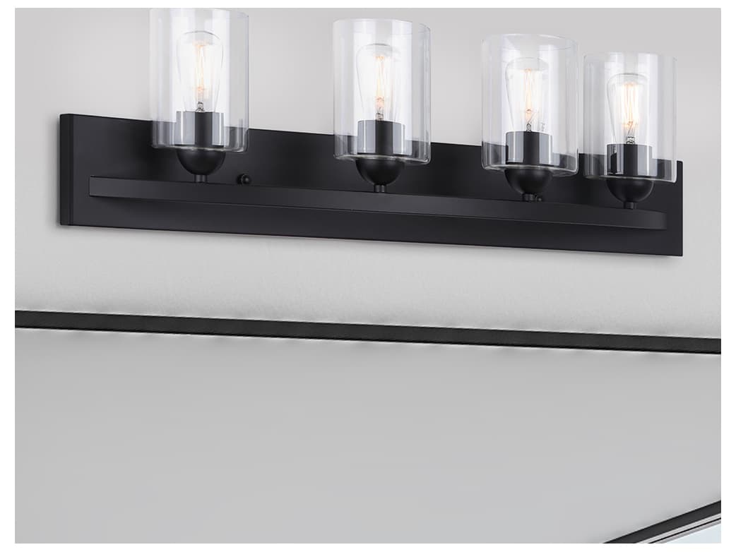 Canarm Hampton 4 -light Black Vanity Light