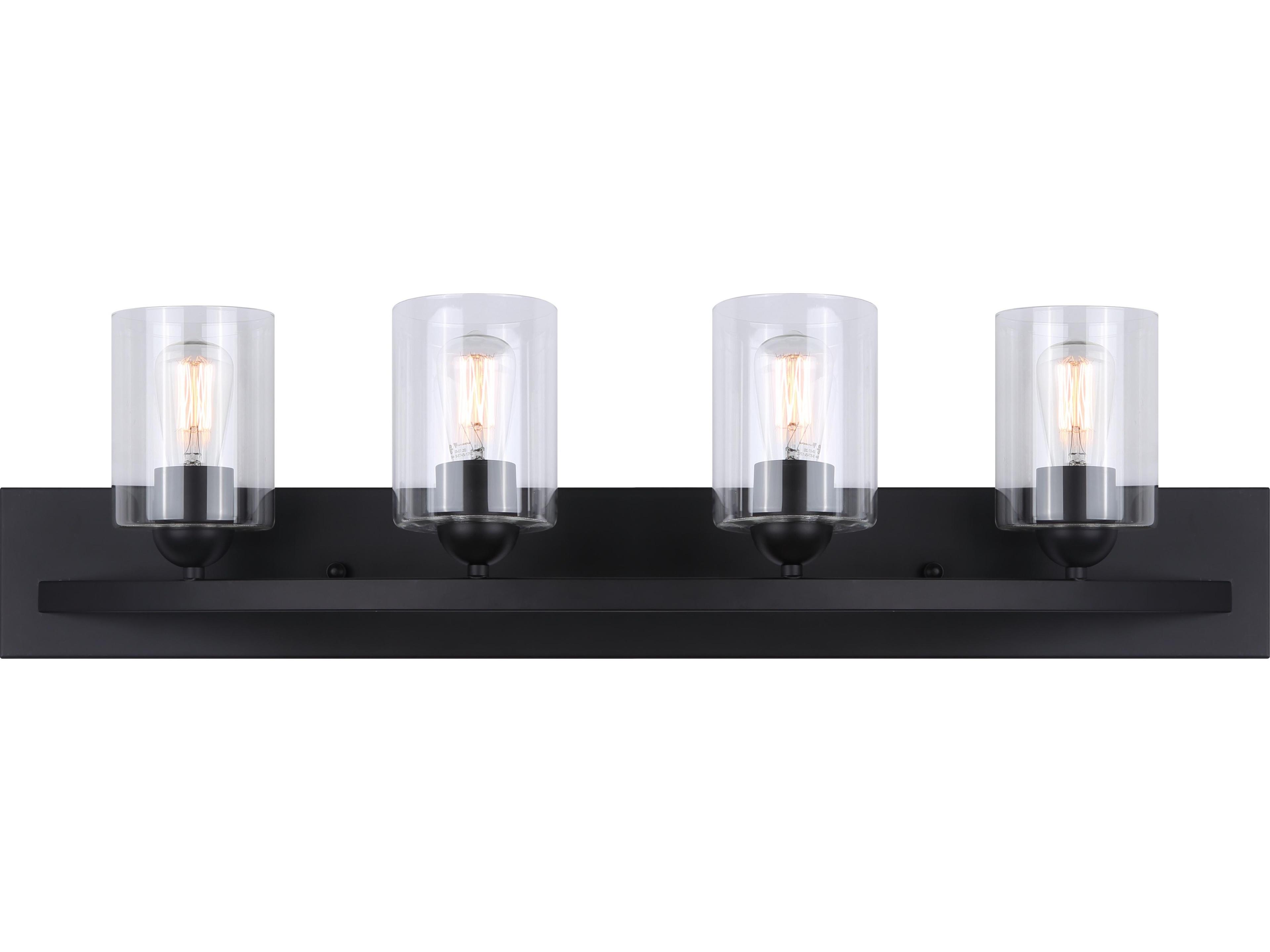 Canarm Hampton 4 -light Black Vanity Light