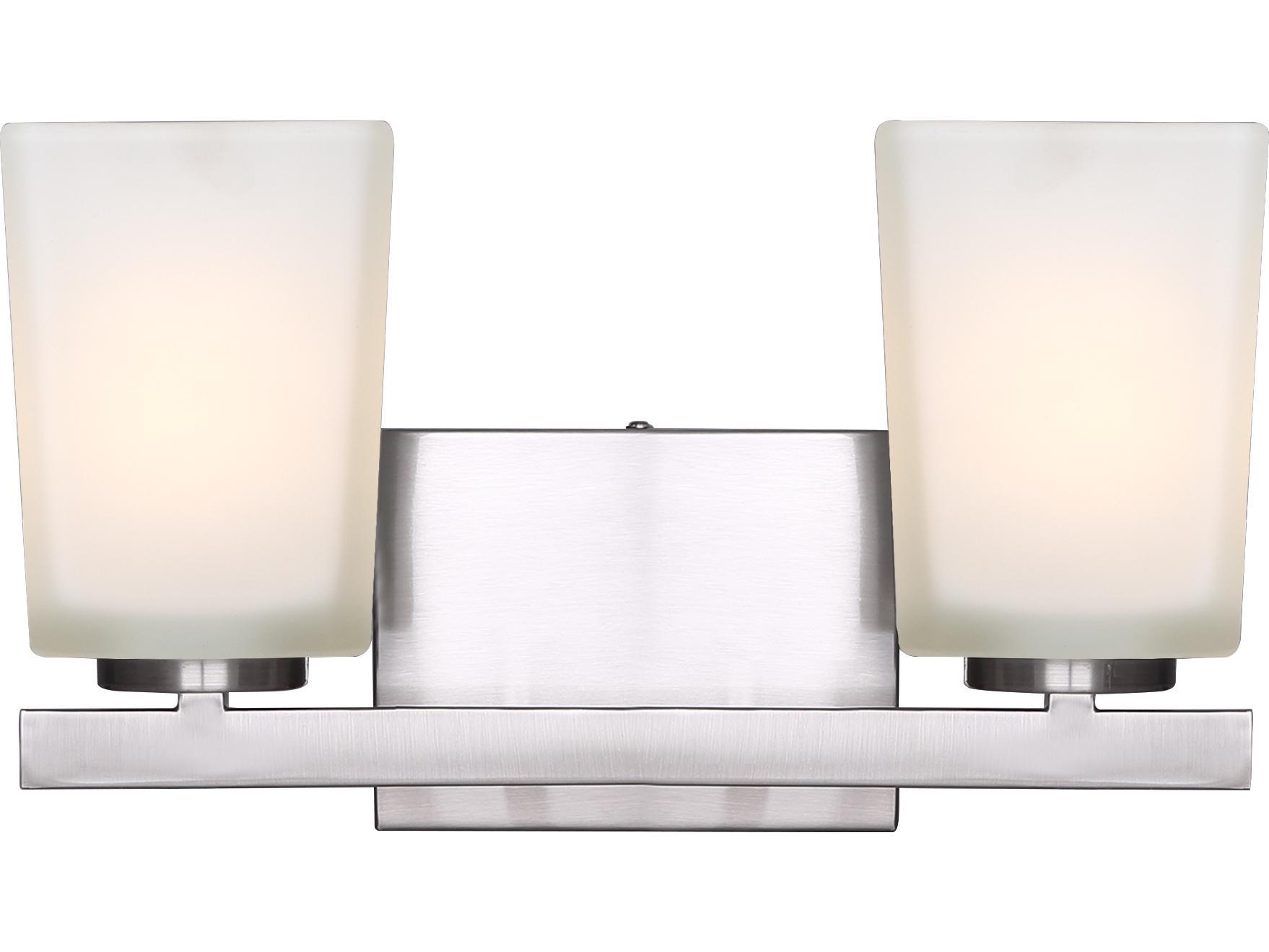 Canarm Hartley 2 -light Nickel Vanity Light