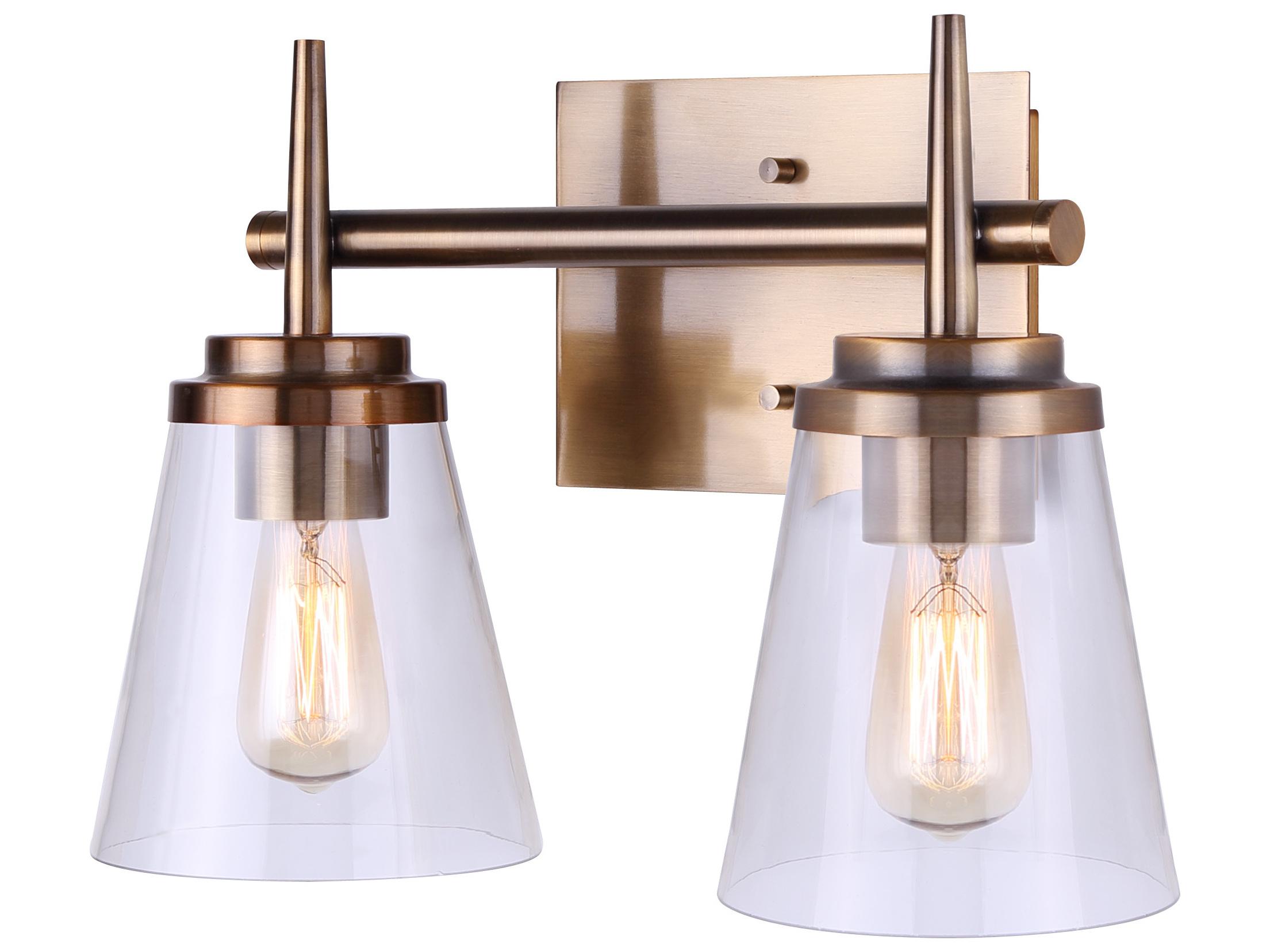 Canarm Perla 2 -light Gold Vanity Light