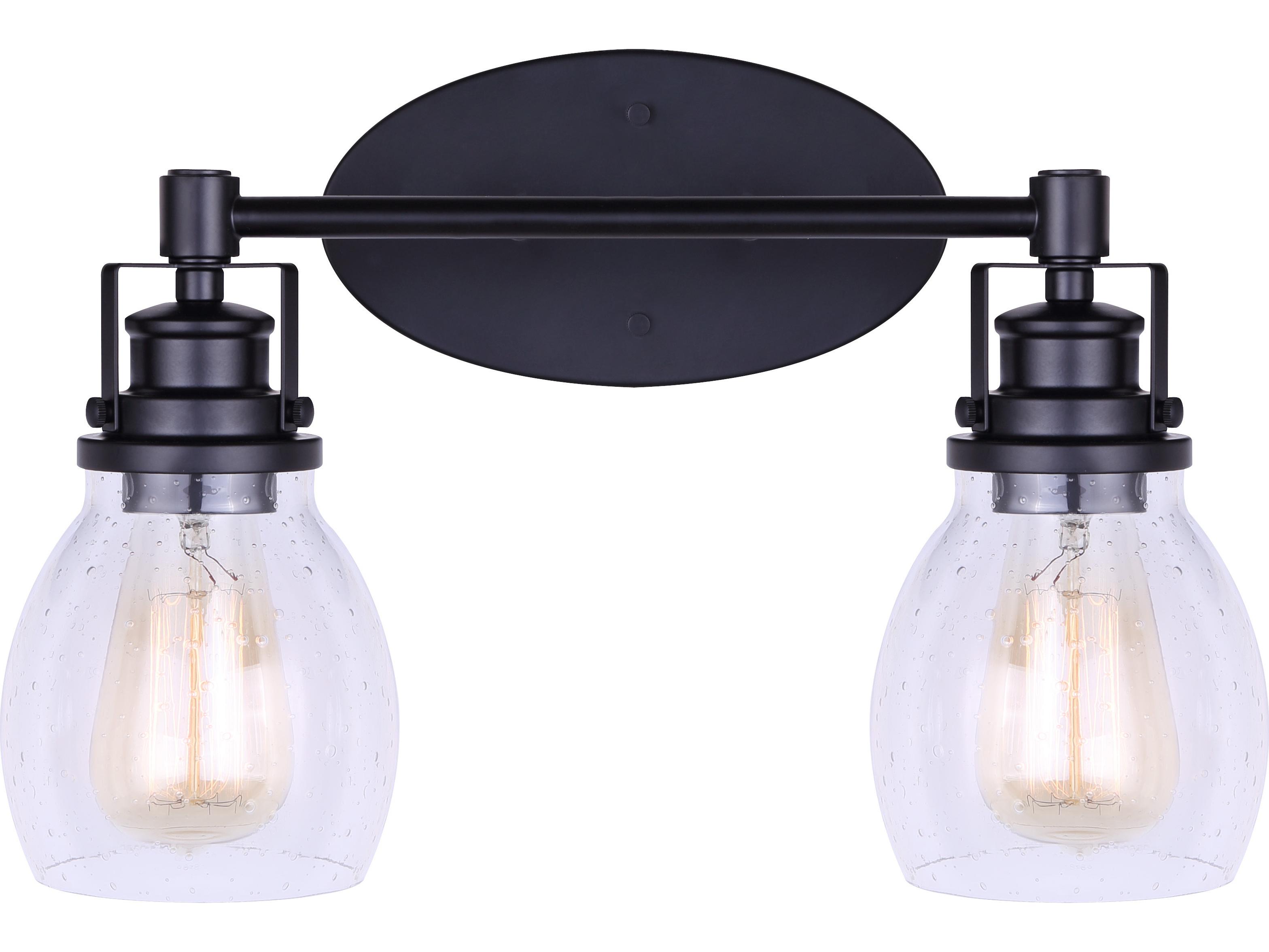 Canarm Carson 2 -light Black Vanity Light