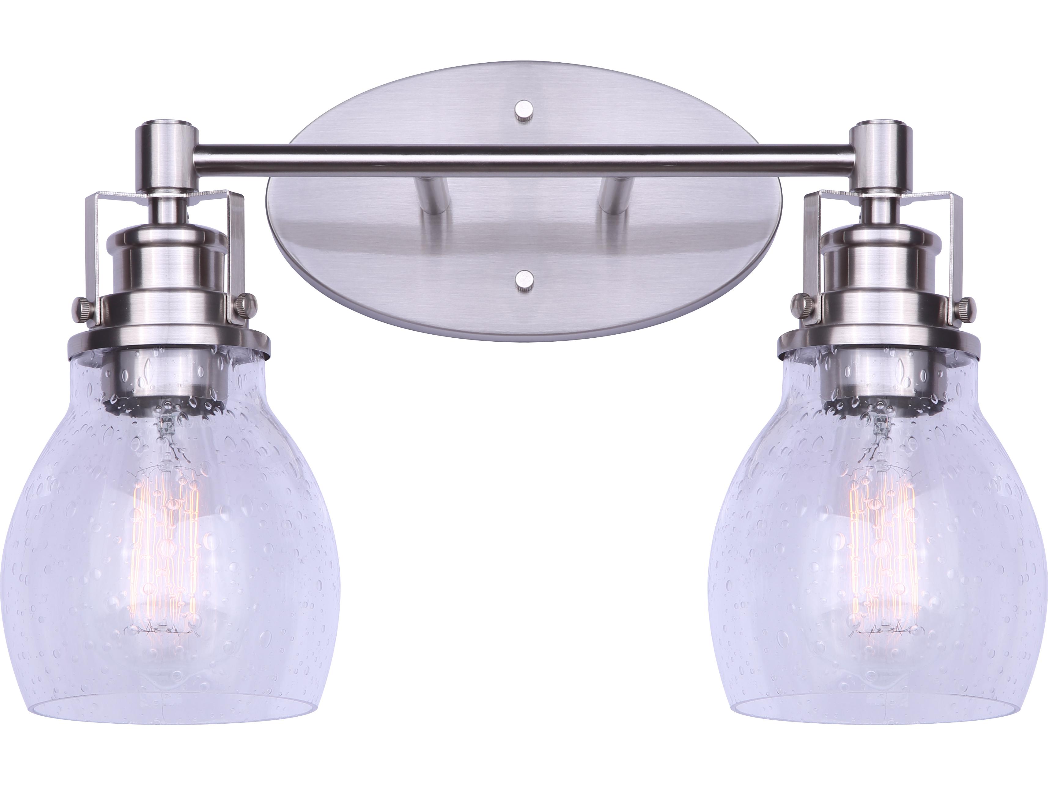 Canarm Carson 2 -light Nickel Vanity Light