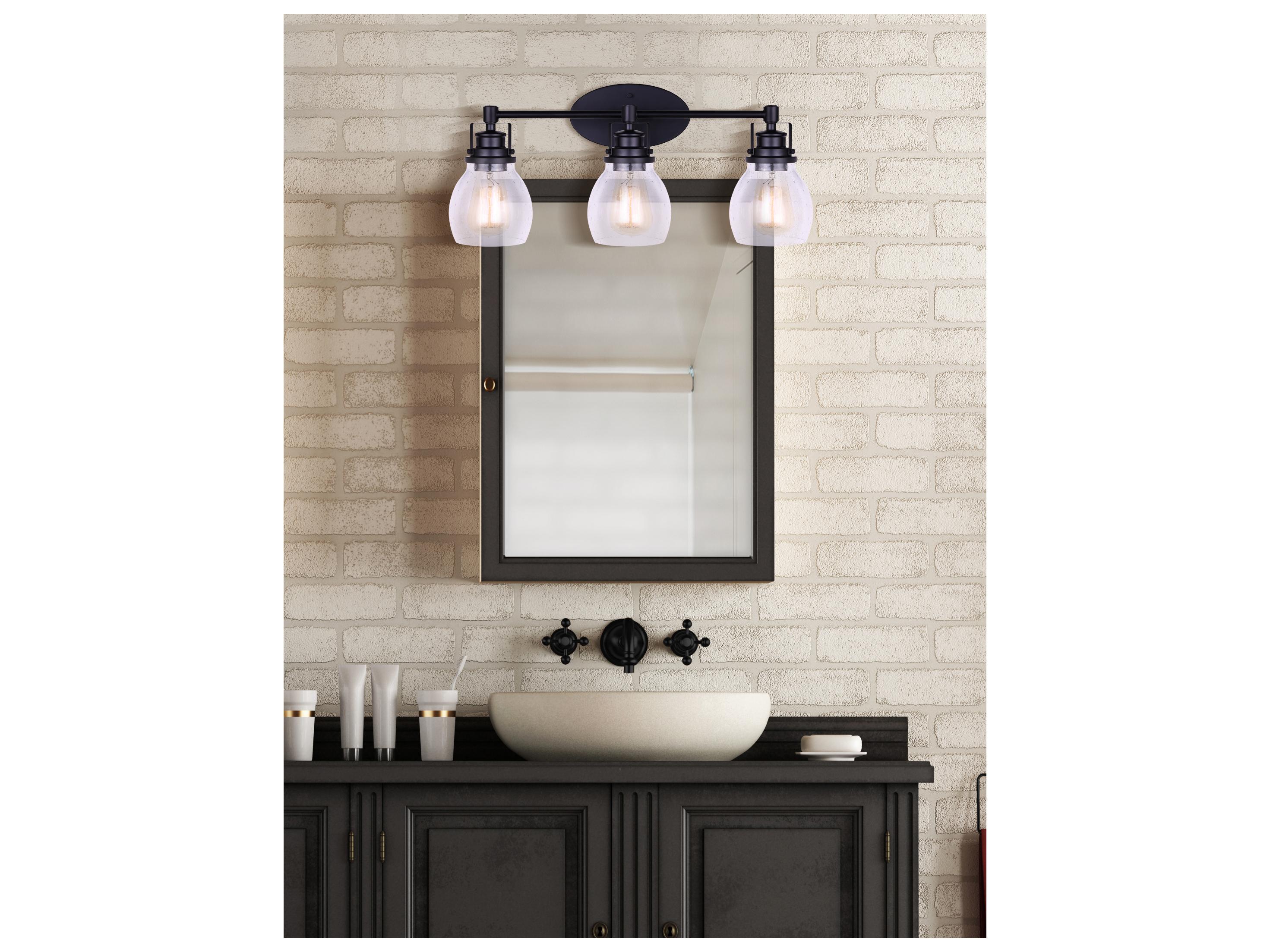 Canarm Carson 3 -light Black Vanity Light