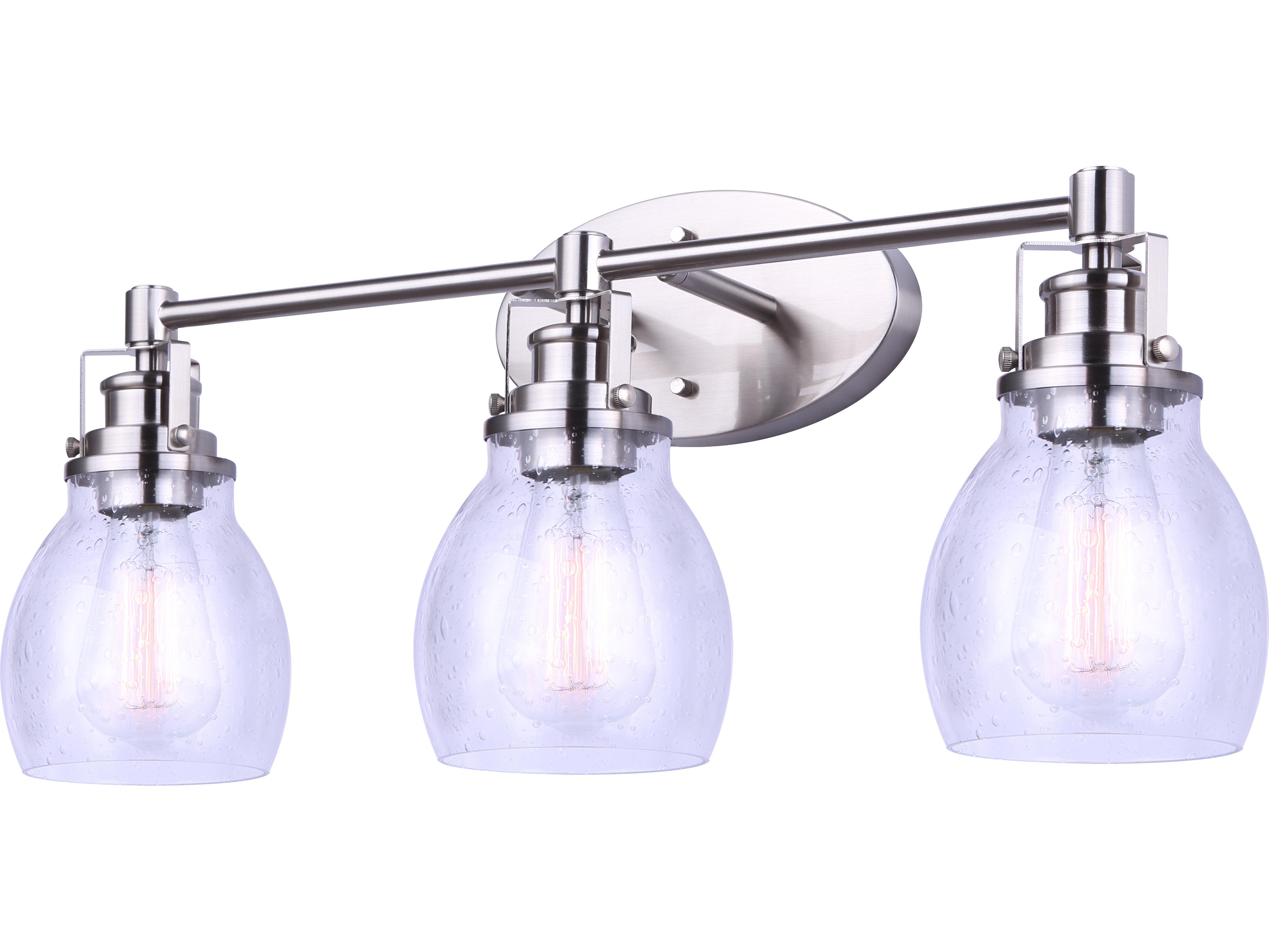Canarm Carson 3 -light Nickel Vanity Light