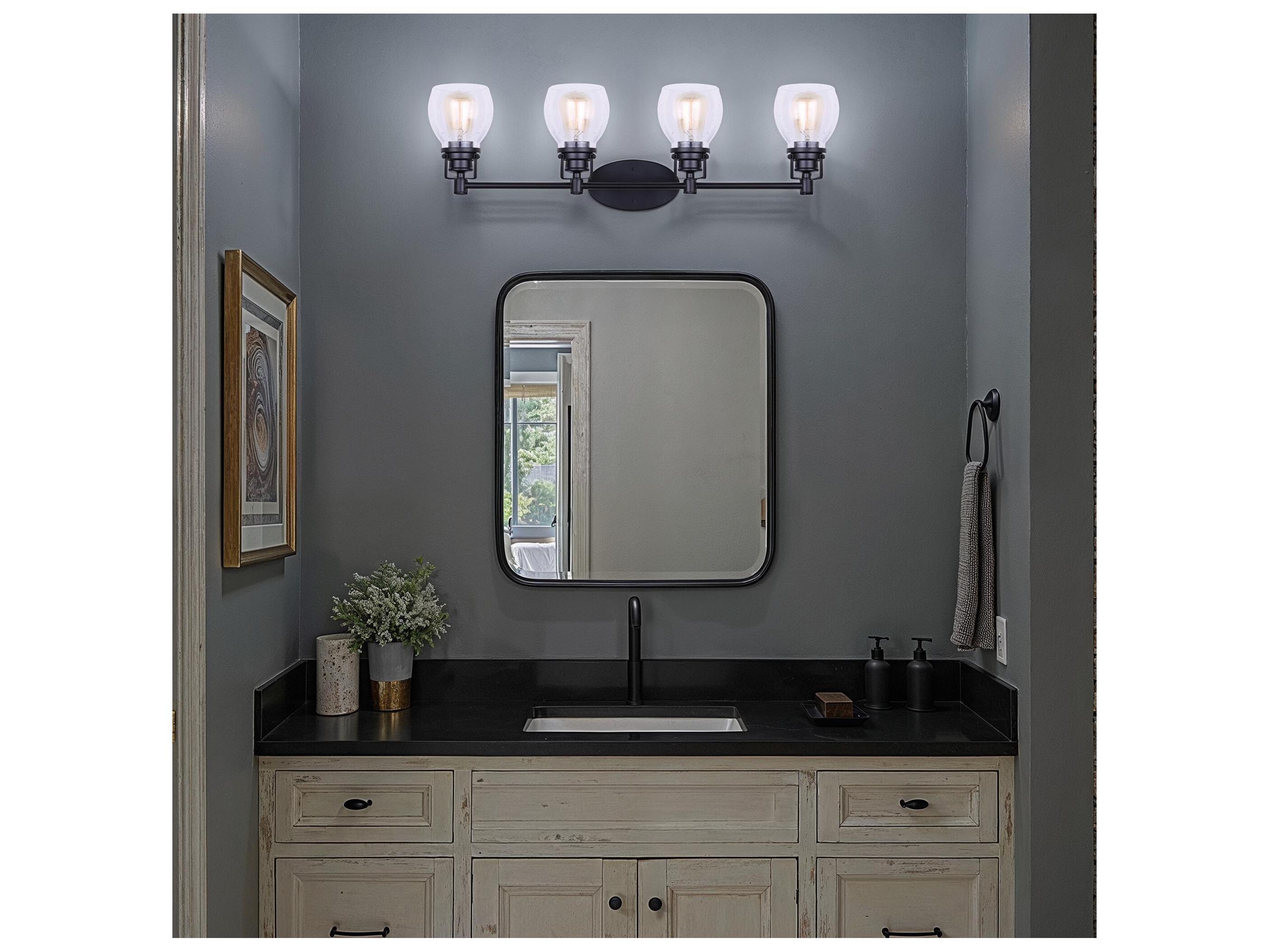 Canarm Carson 4 -light Black Vanity Light