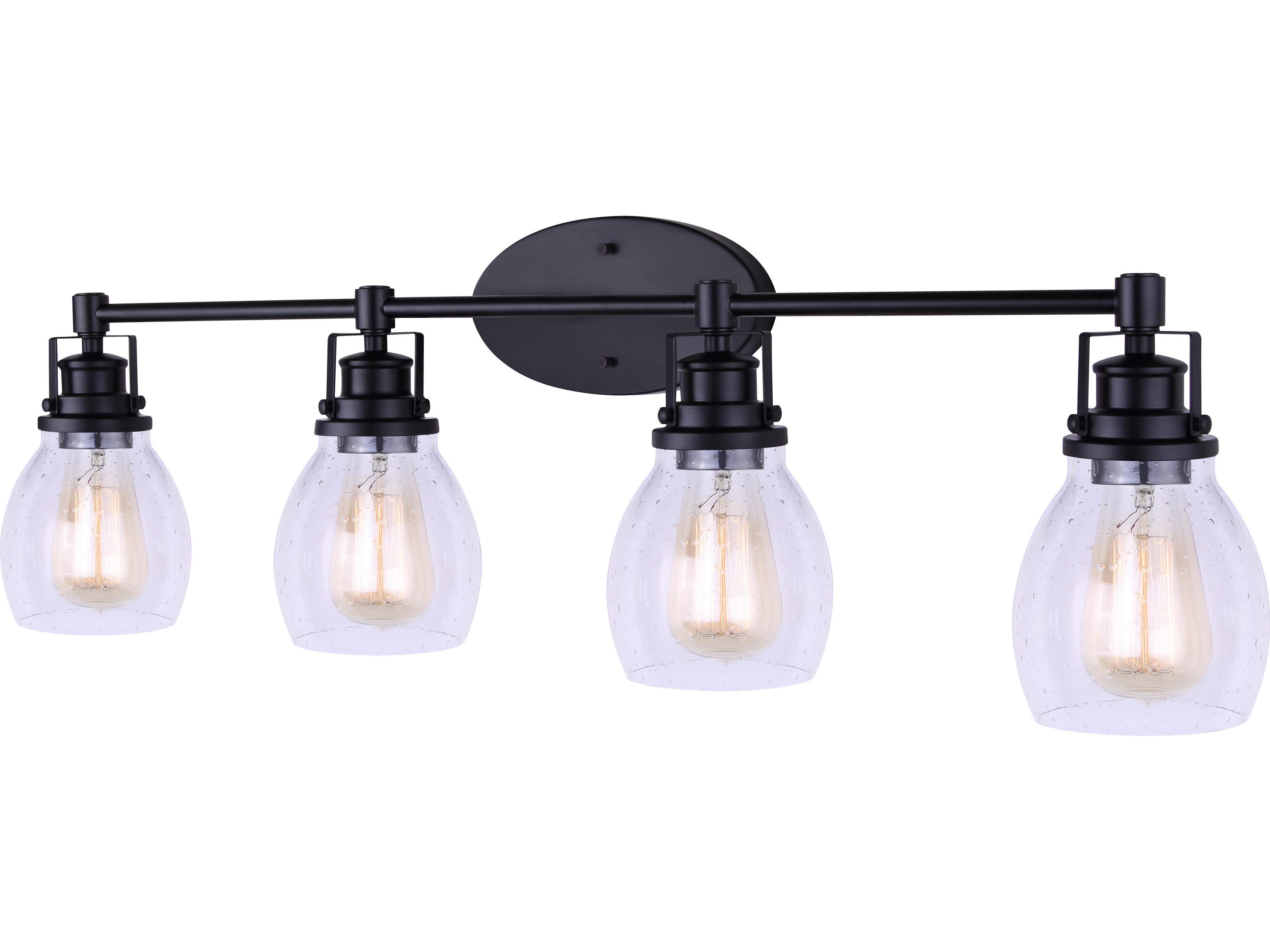 Canarm Carson 4 -light Black Vanity Light