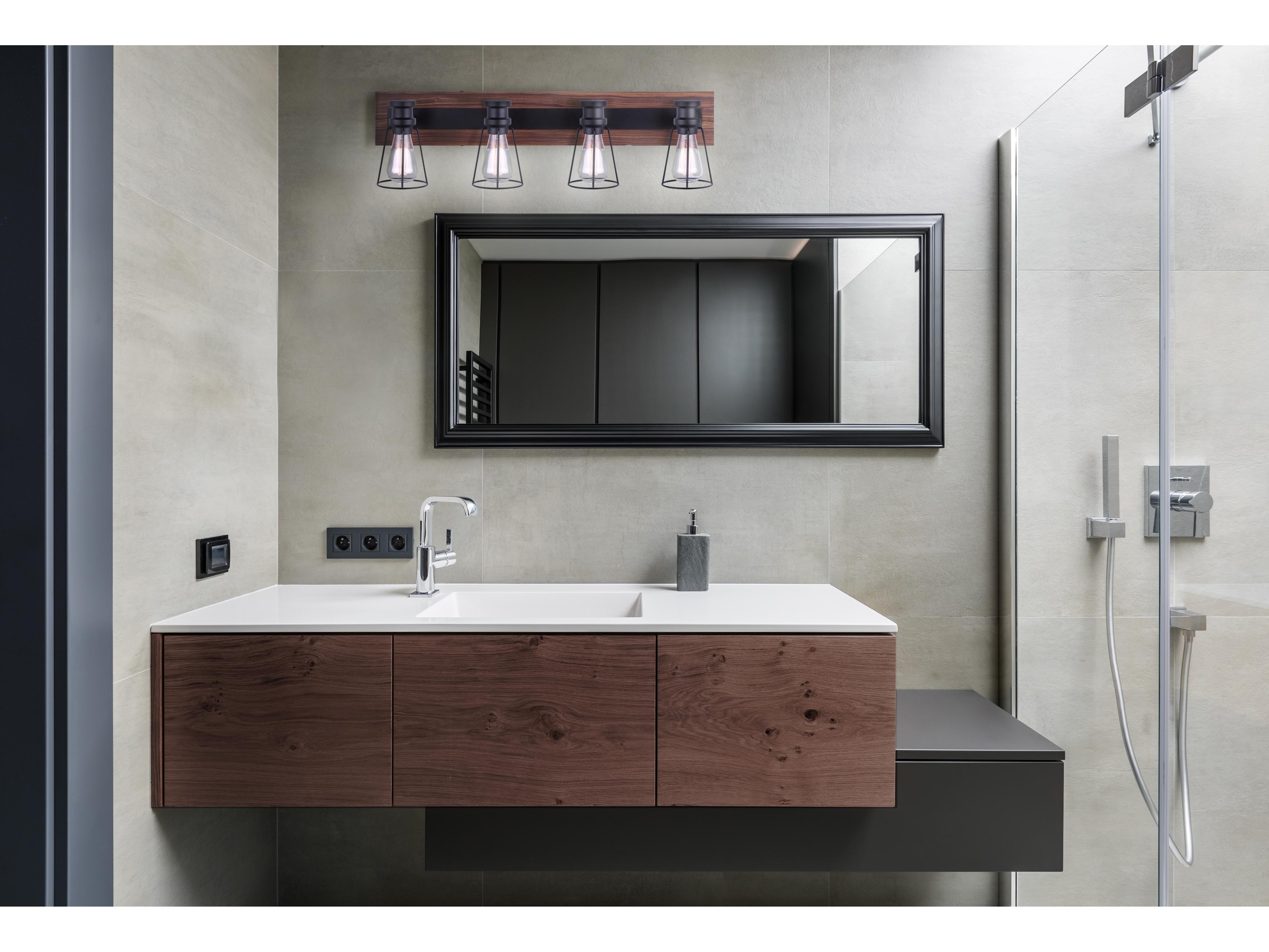 Canarm Blake 4 -light Black Vanity Light