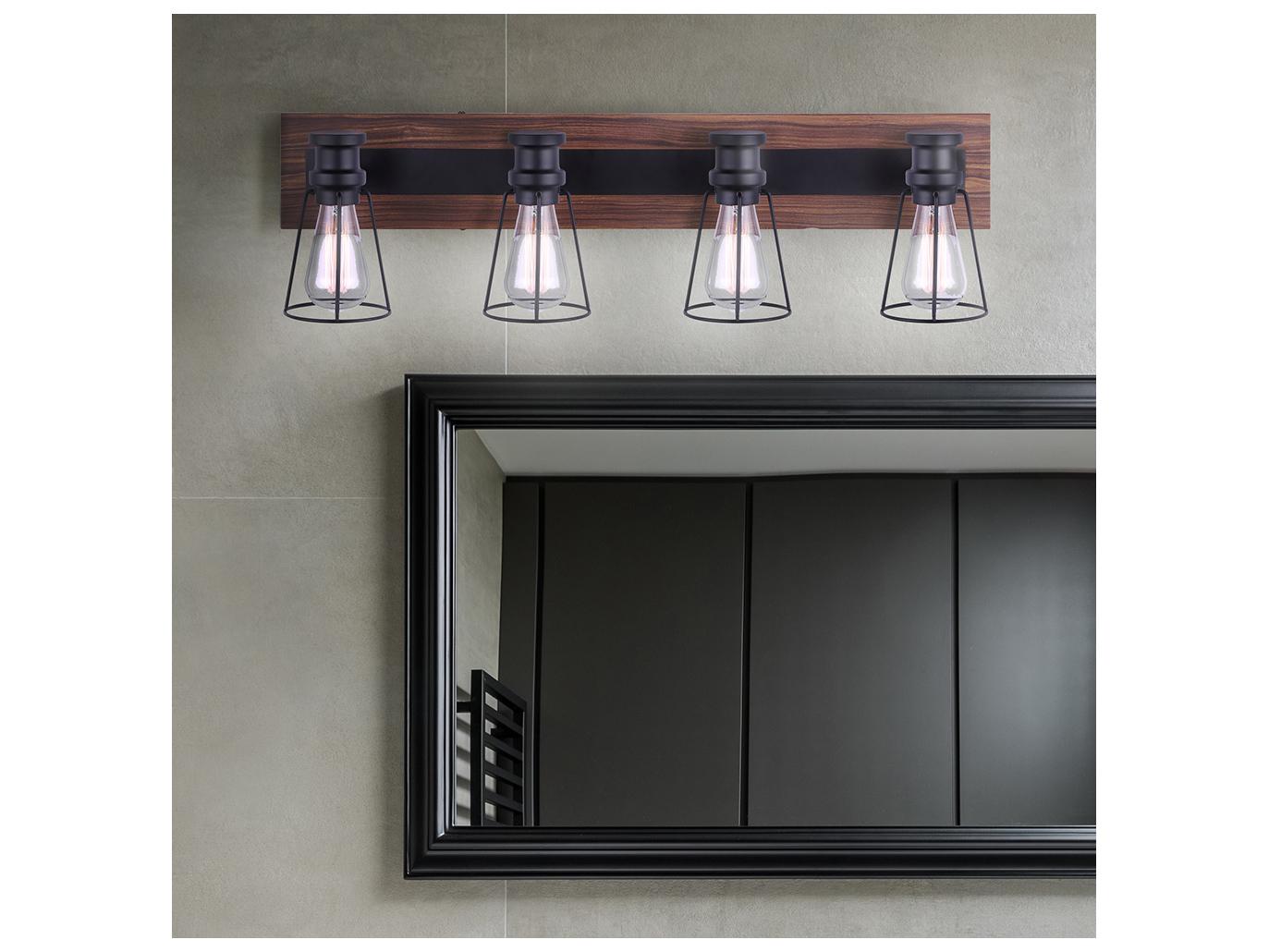 Canarm Blake 4 -light Black Vanity Light