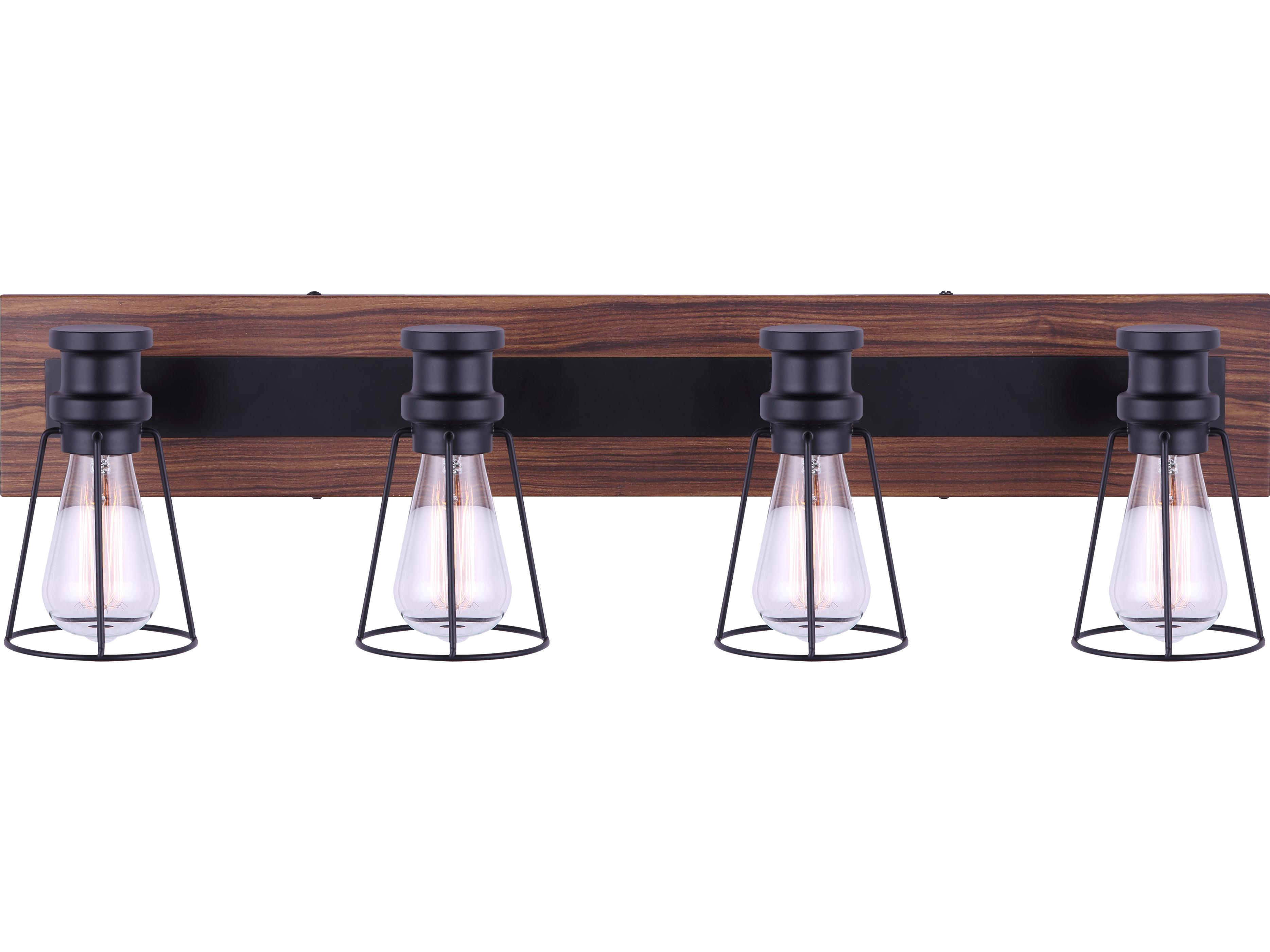 Canarm Blake 4 -light Black Vanity Light