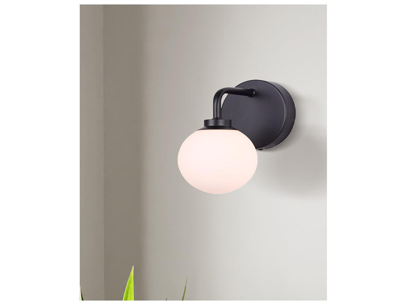 Canarm Asher 1 -light Black Wall Sconce