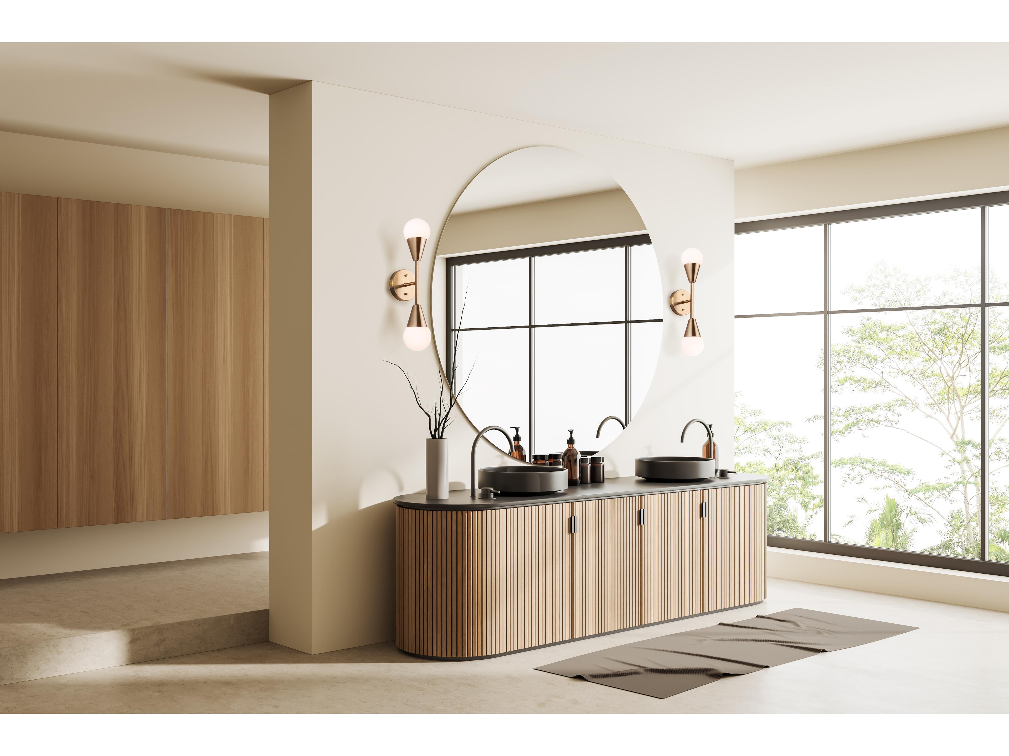 Canarm Arlowe 2 -light Gold Wall Sconce