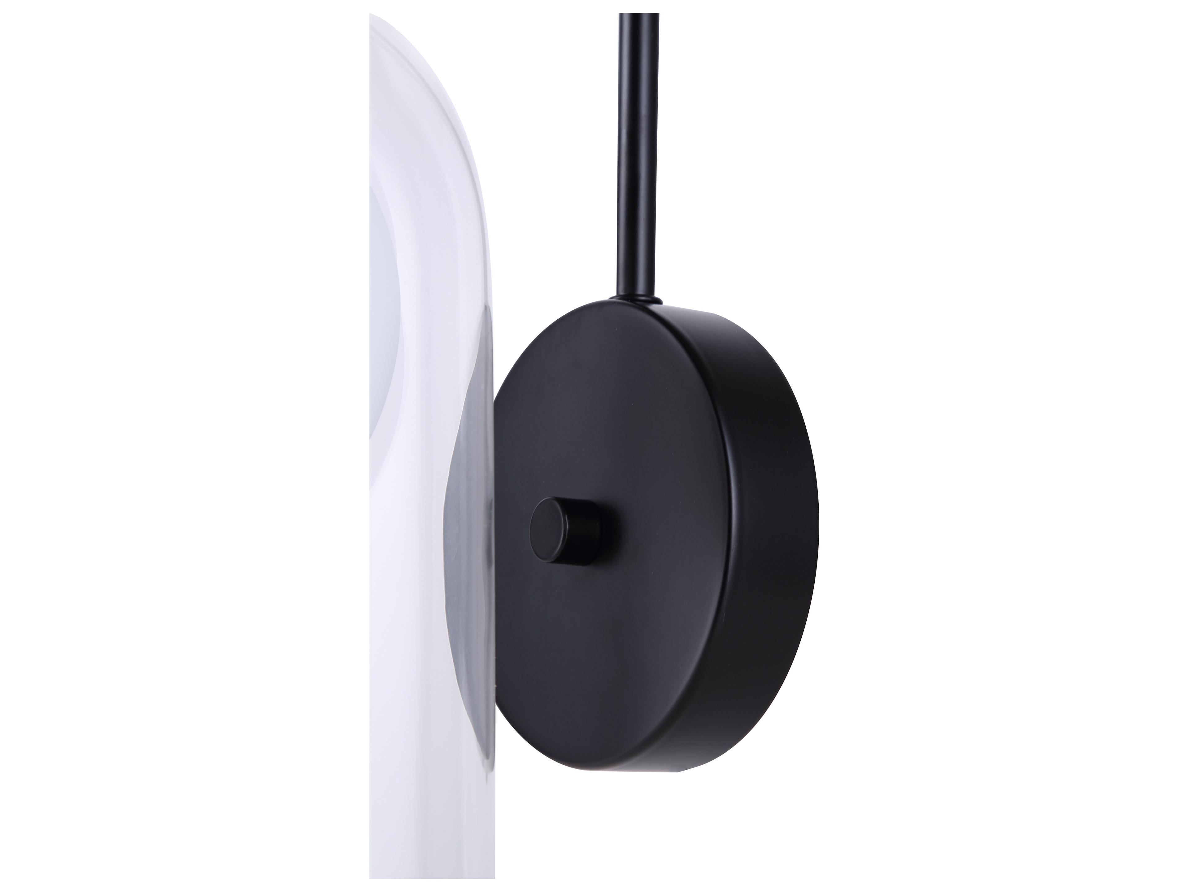 Canarm Pelia 1 -light Black Wall Sconce