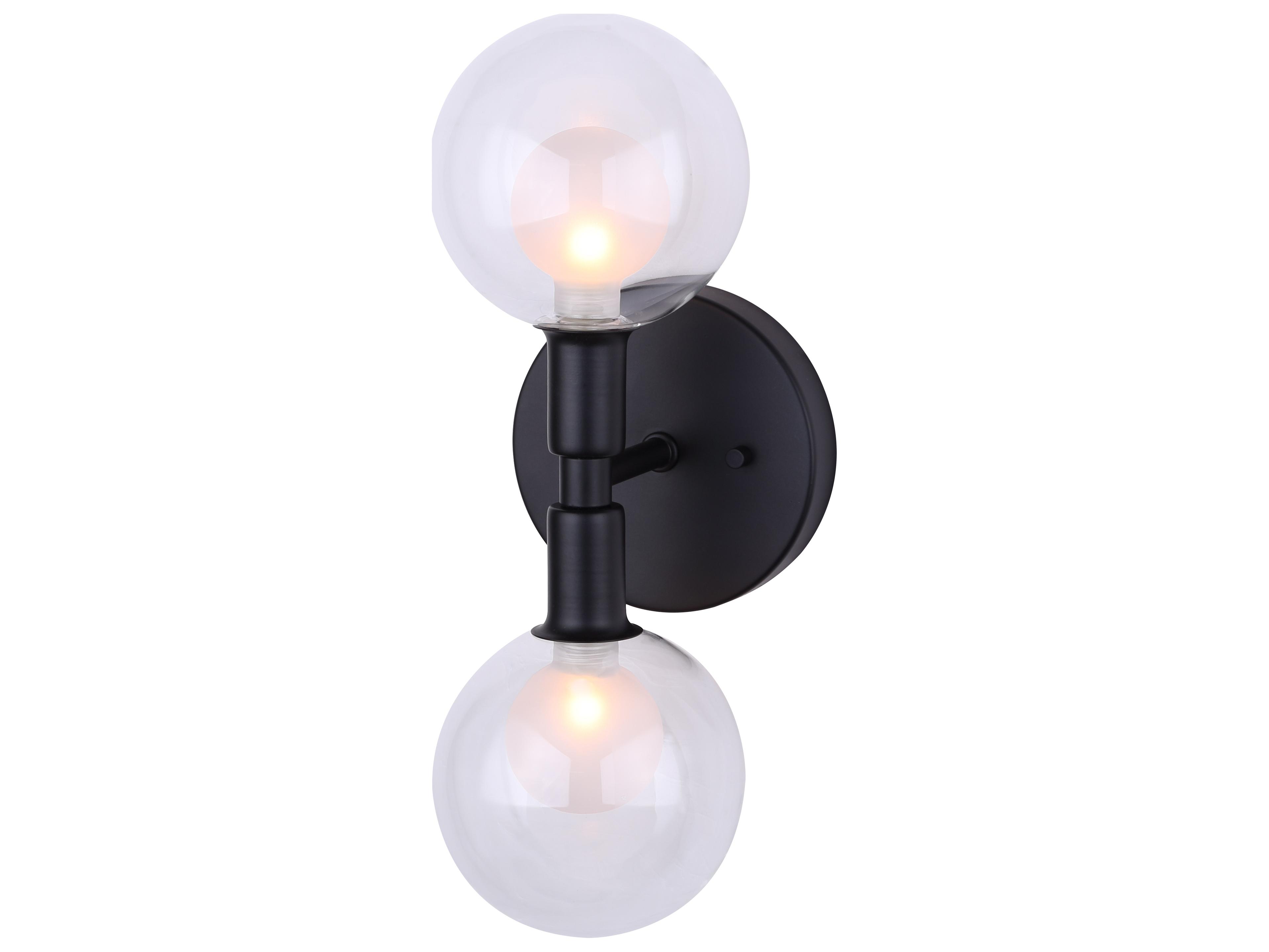 Canarm Healey 2 -light Black Wall Sconce