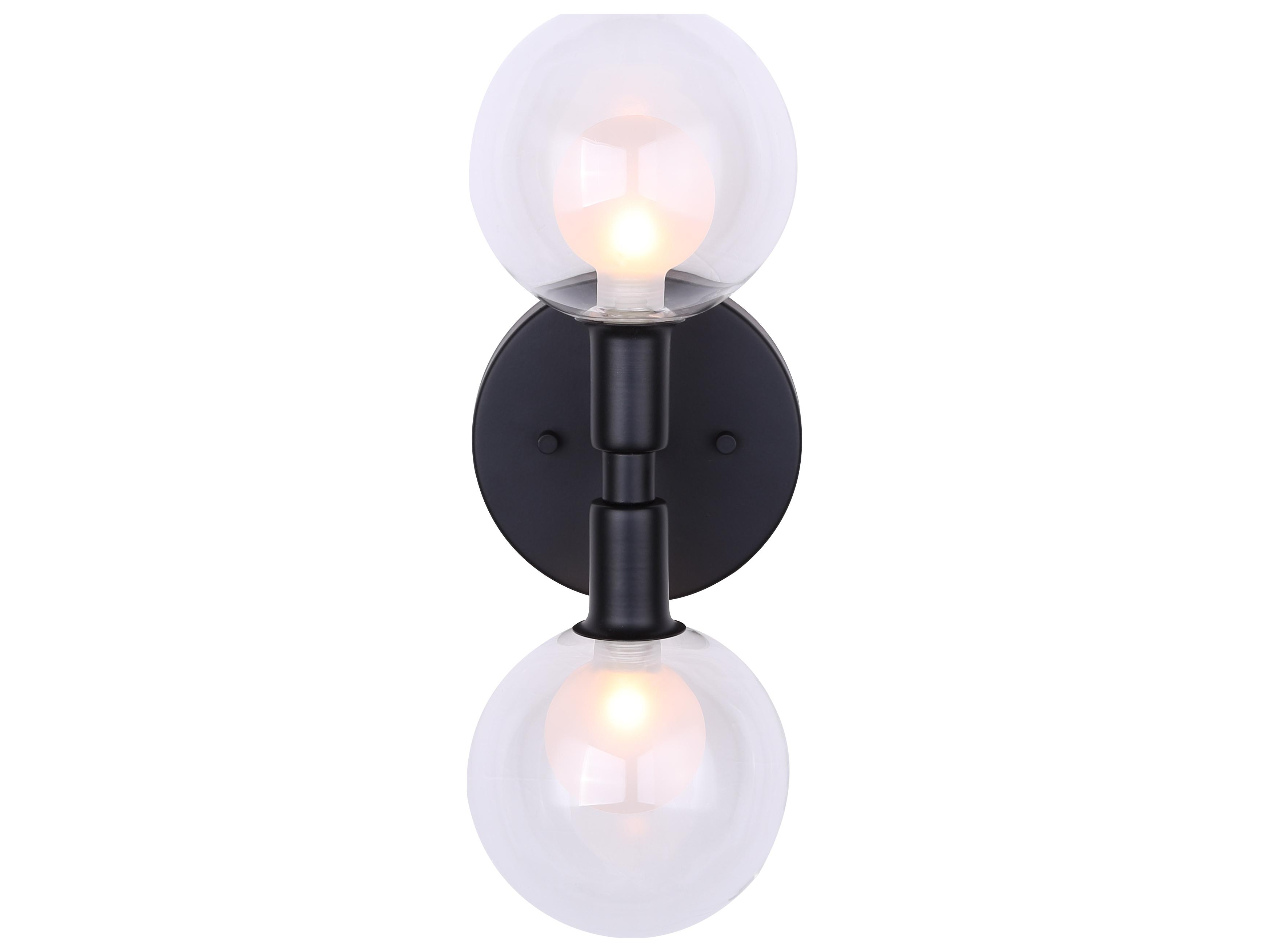 Canarm Healey 2 -light Black Wall Sconce