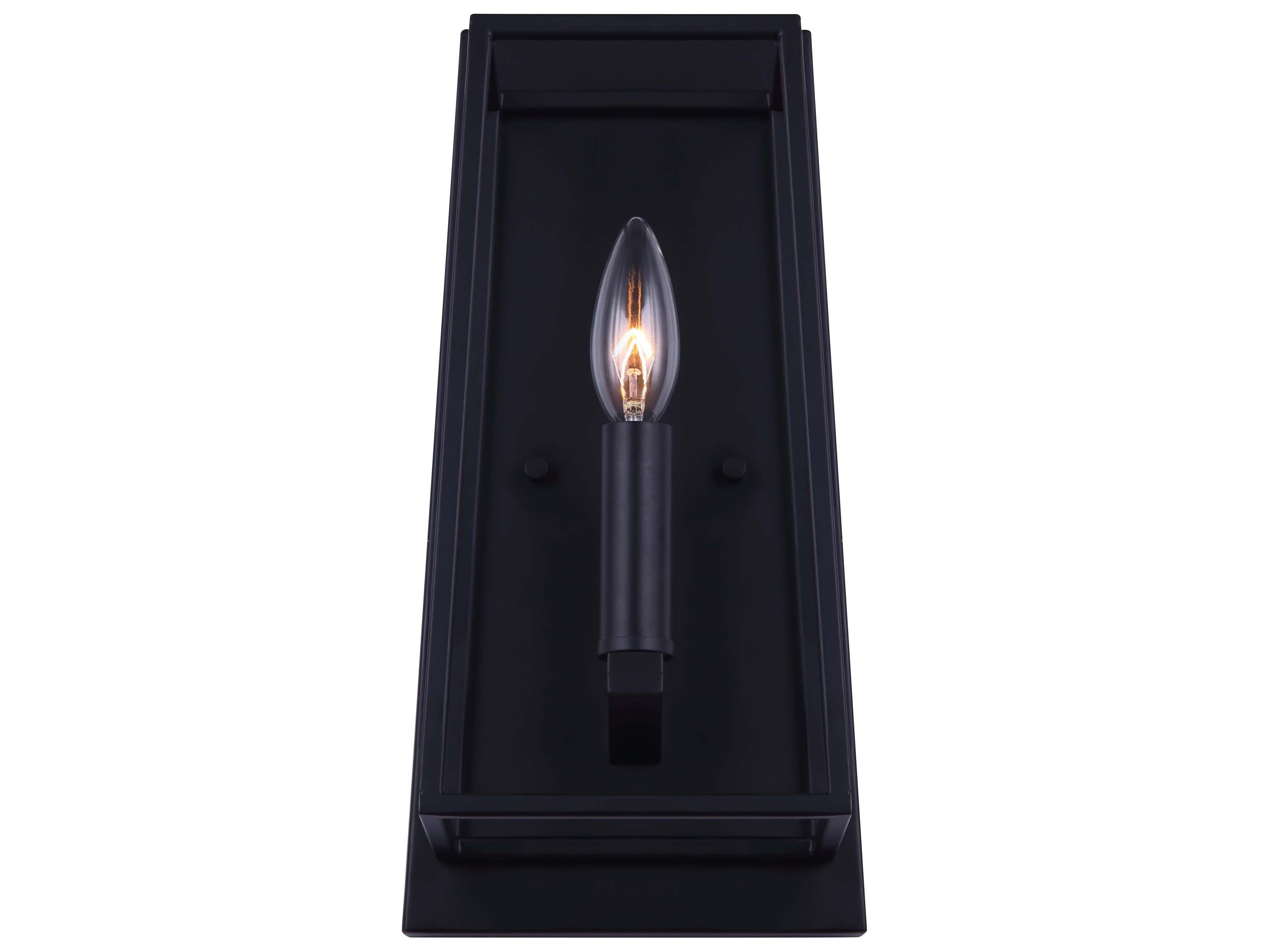 Canarm Wexford 1 -light Black Wall Sconce