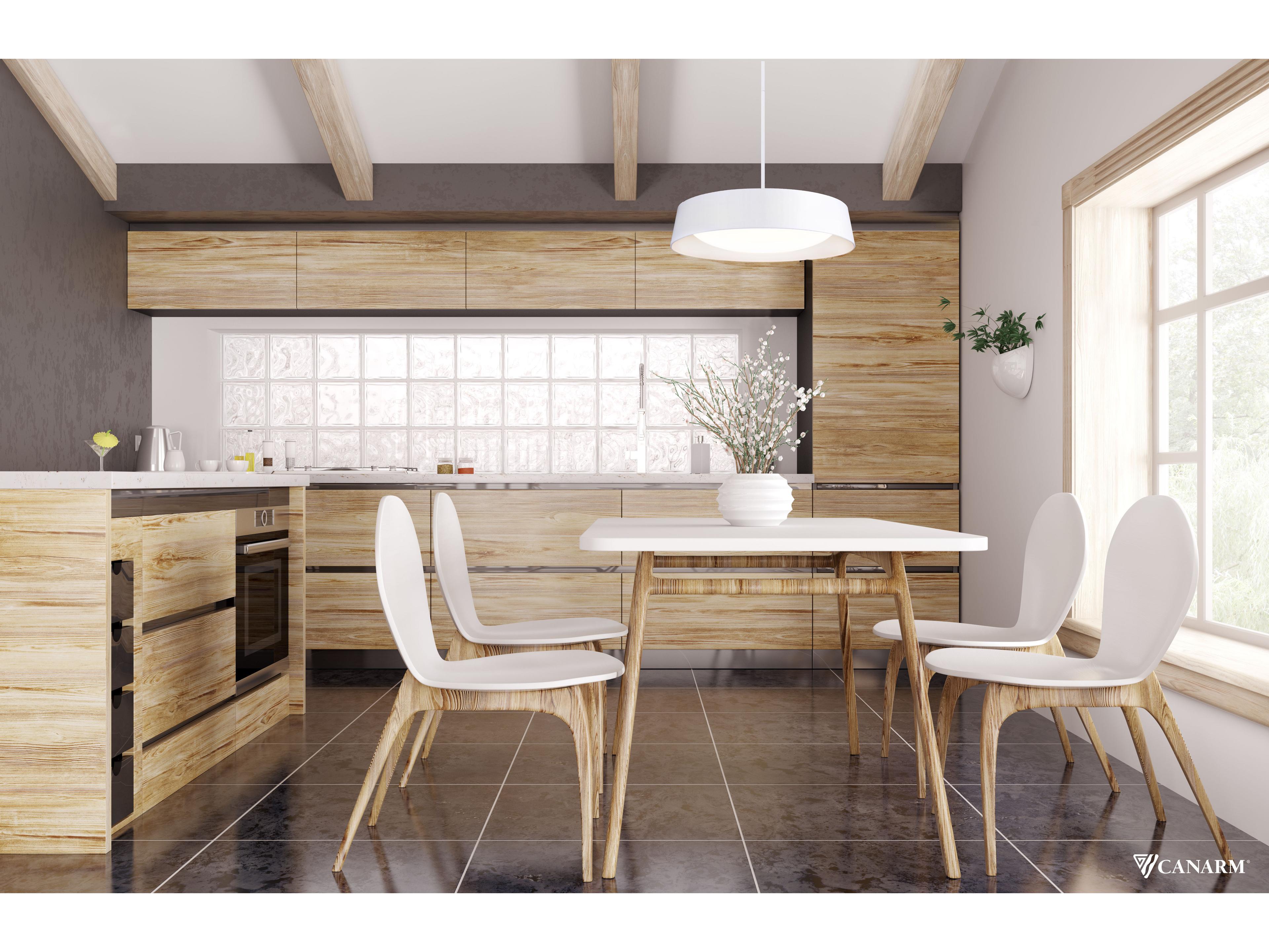 Canarm Adira 1 -light White LED Drum Pendant