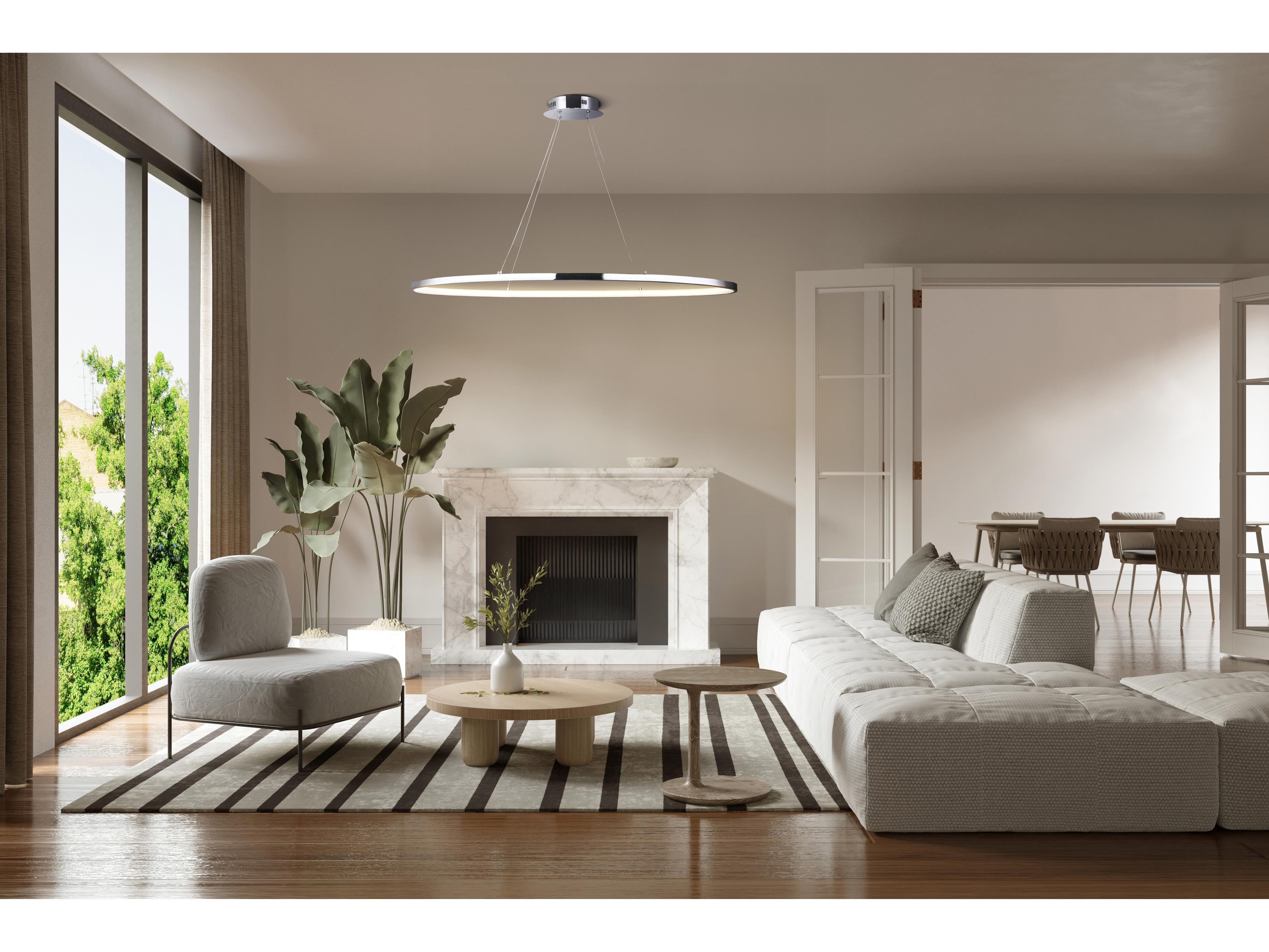 Canarm Laila 1 -light Chrome LED Round Mini Pendant