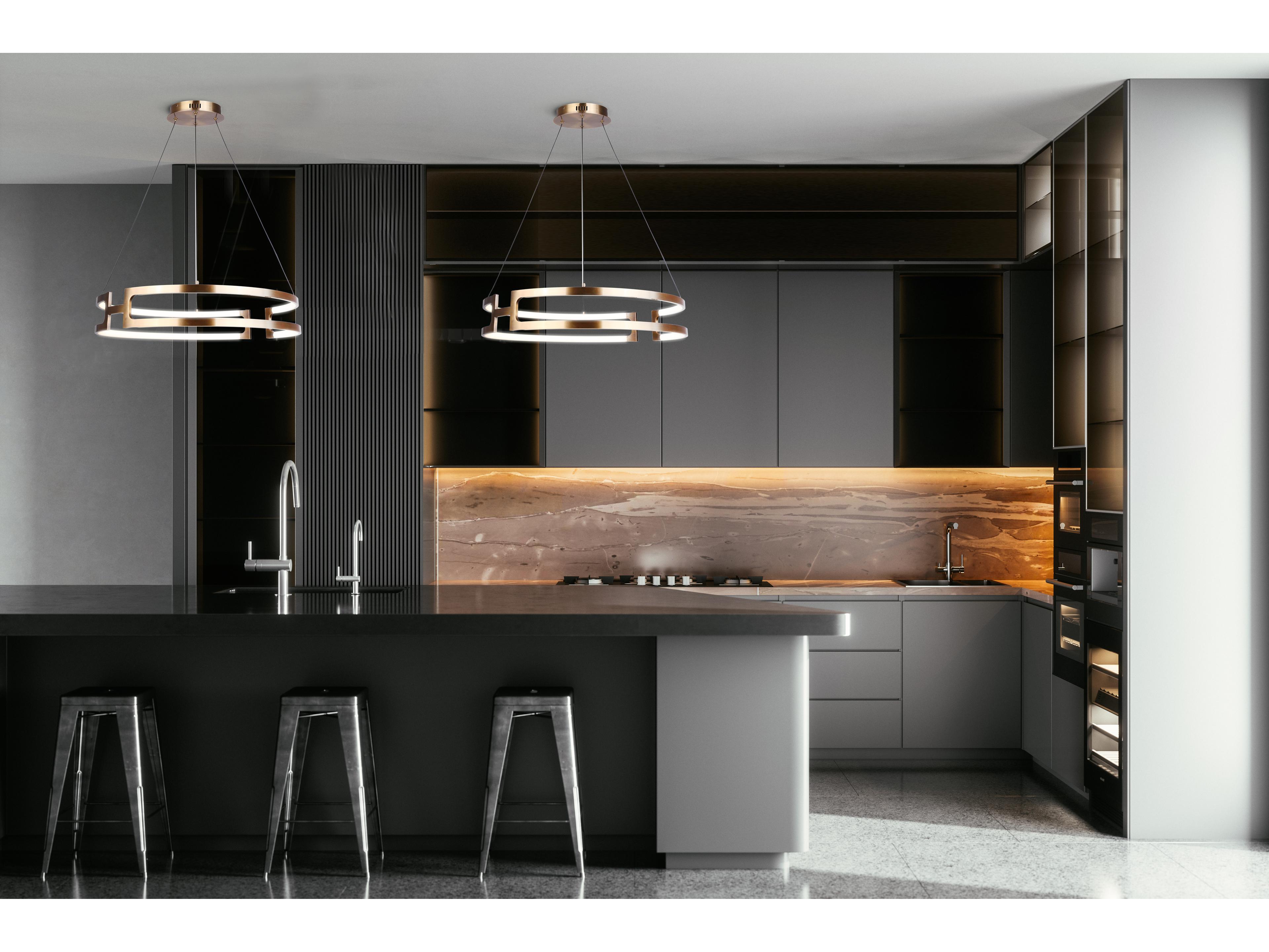 Canarm Bettony 1 -light Gold LED Round Pendant