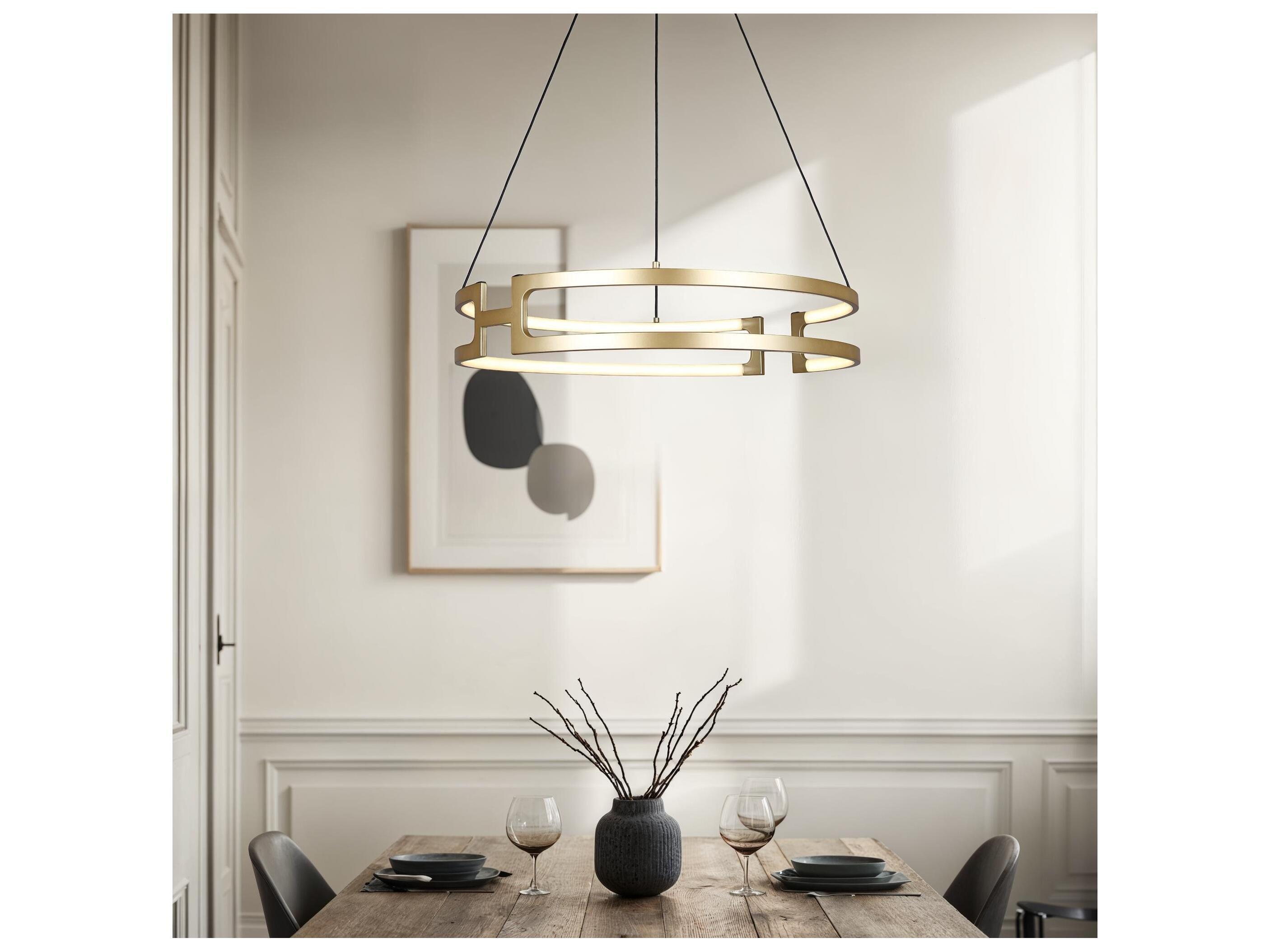 Canarm Bettony 1 -light Gold LED Round Pendant