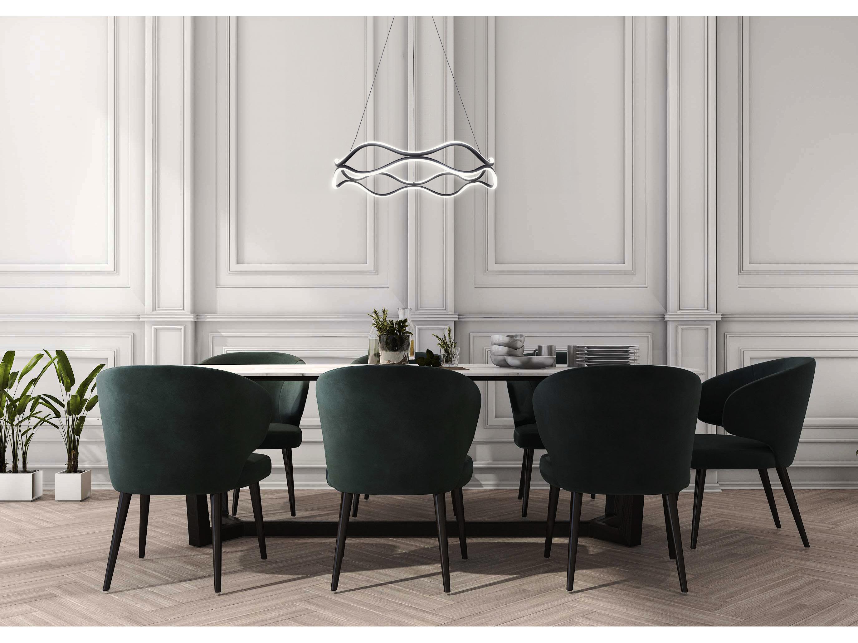 Canarm Castra 3 -light Black LED Round Pendant