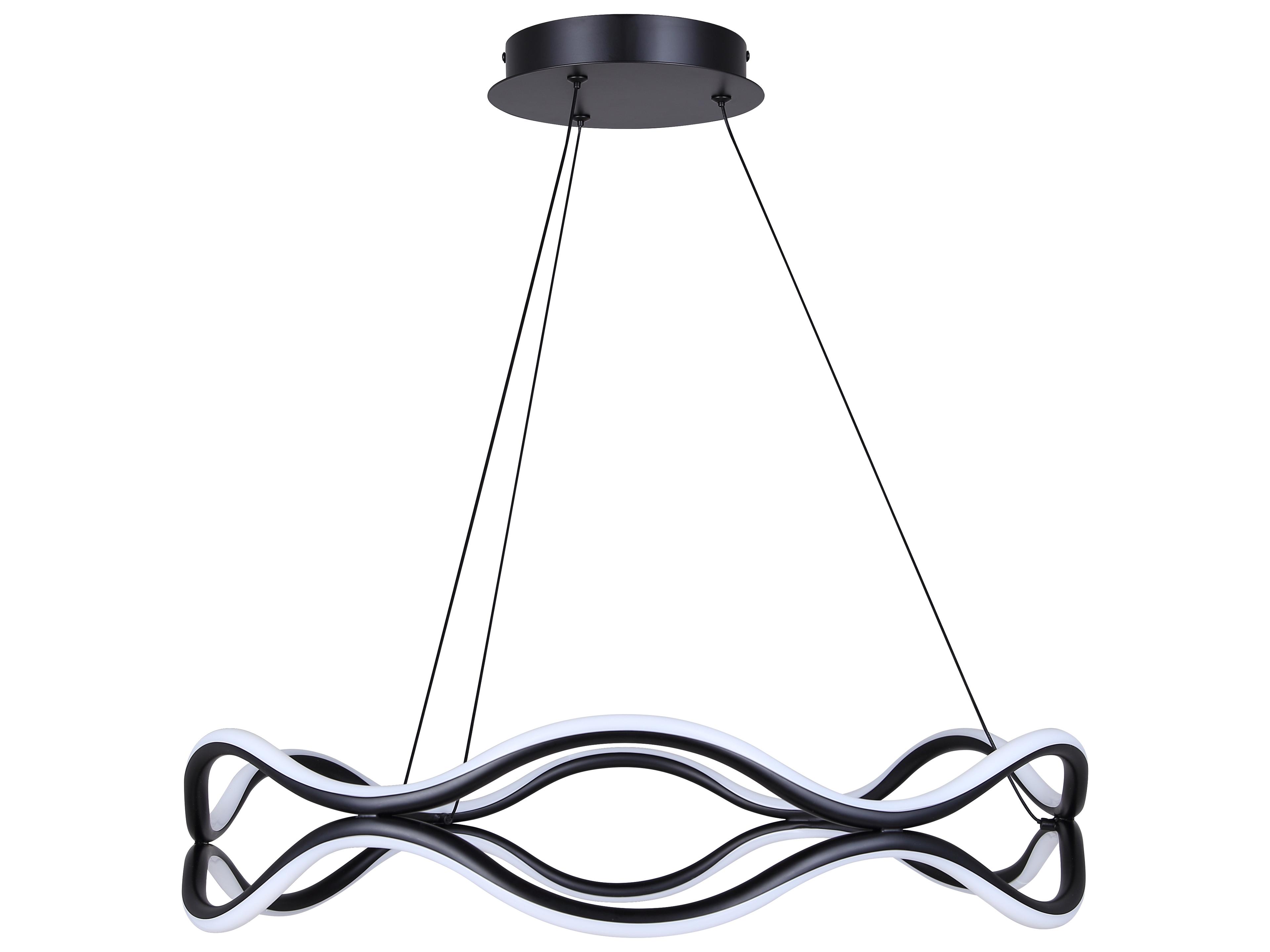 Canarm Castra 3 -light Black LED Round Pendant