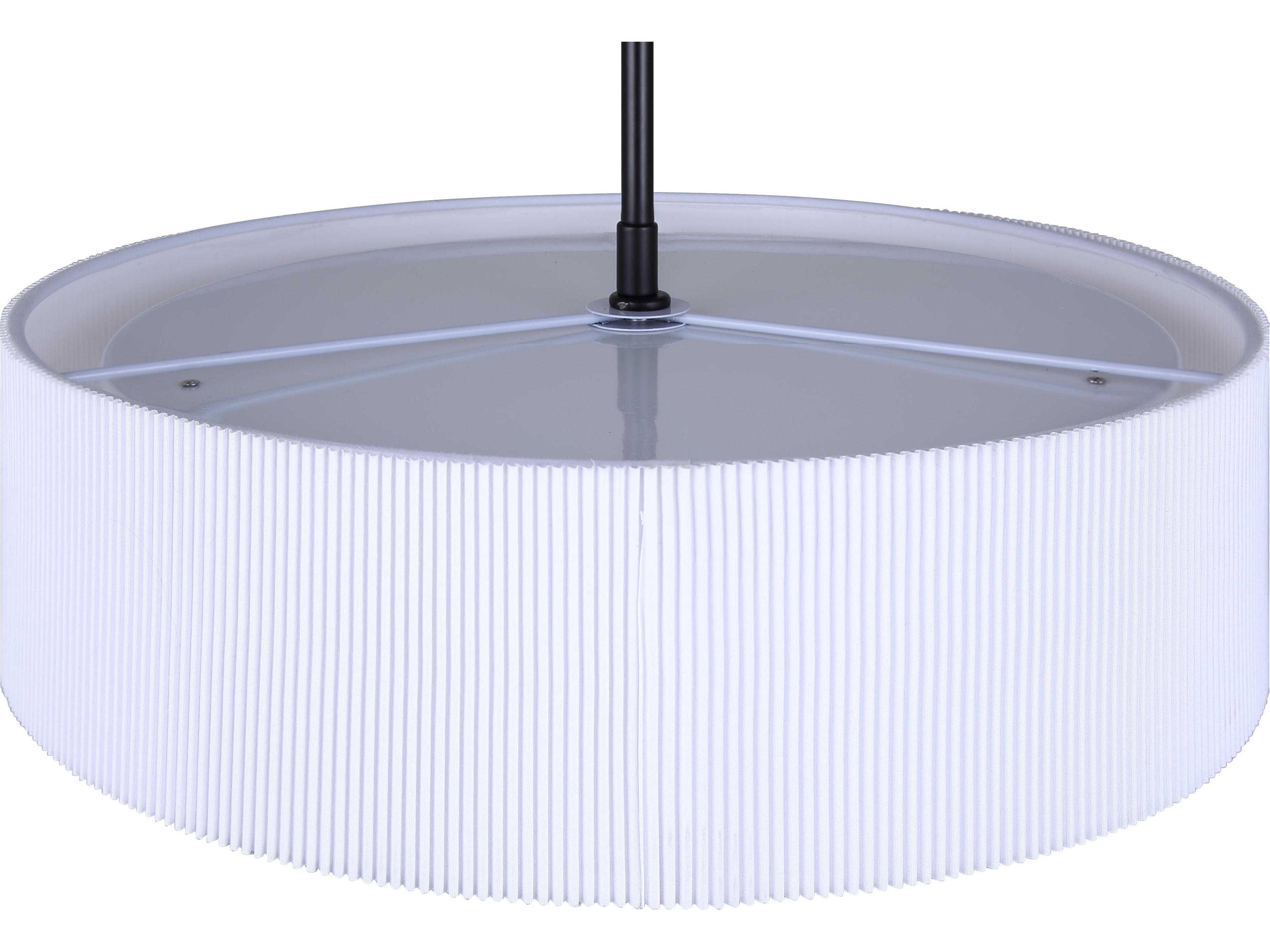 Canarm Carmynn 1 -light Black LED Drum Pendant