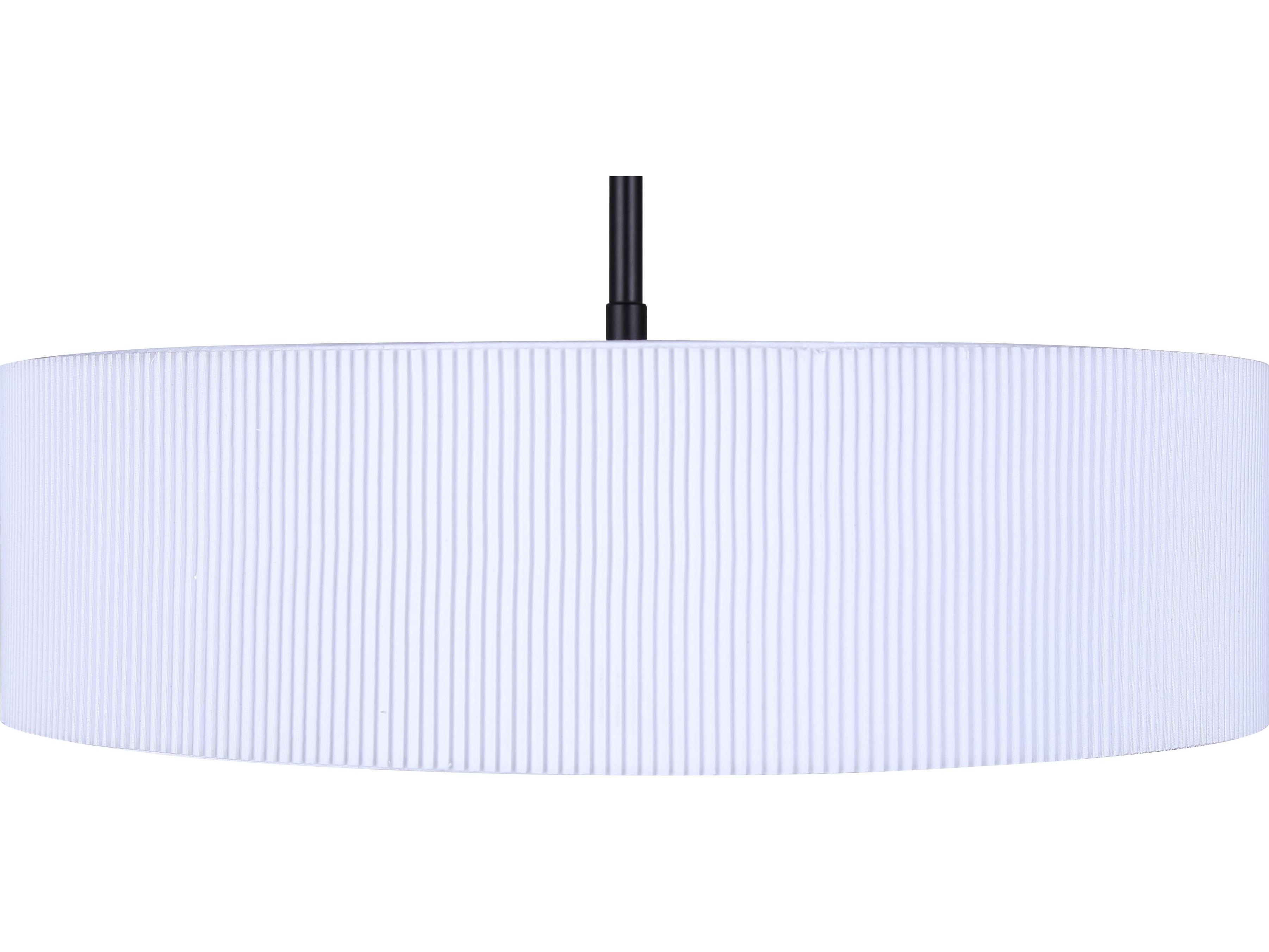 Canarm Carmynn 1 -light Black LED Drum Pendant