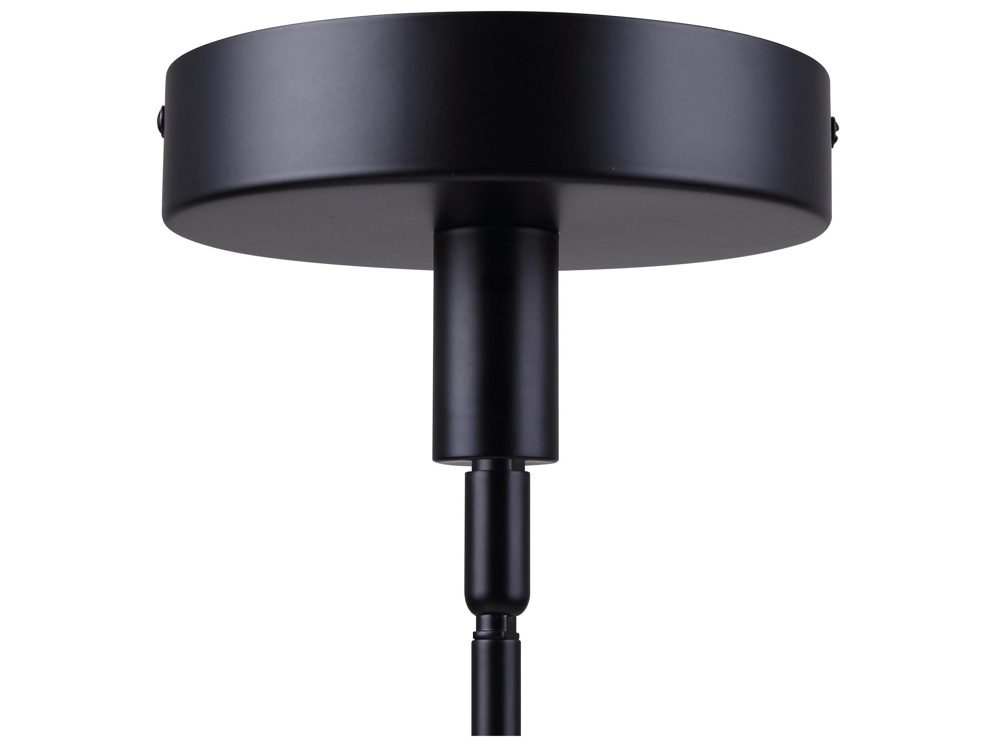 Canarm Carmynn 1 -light Black LED Drum Pendant