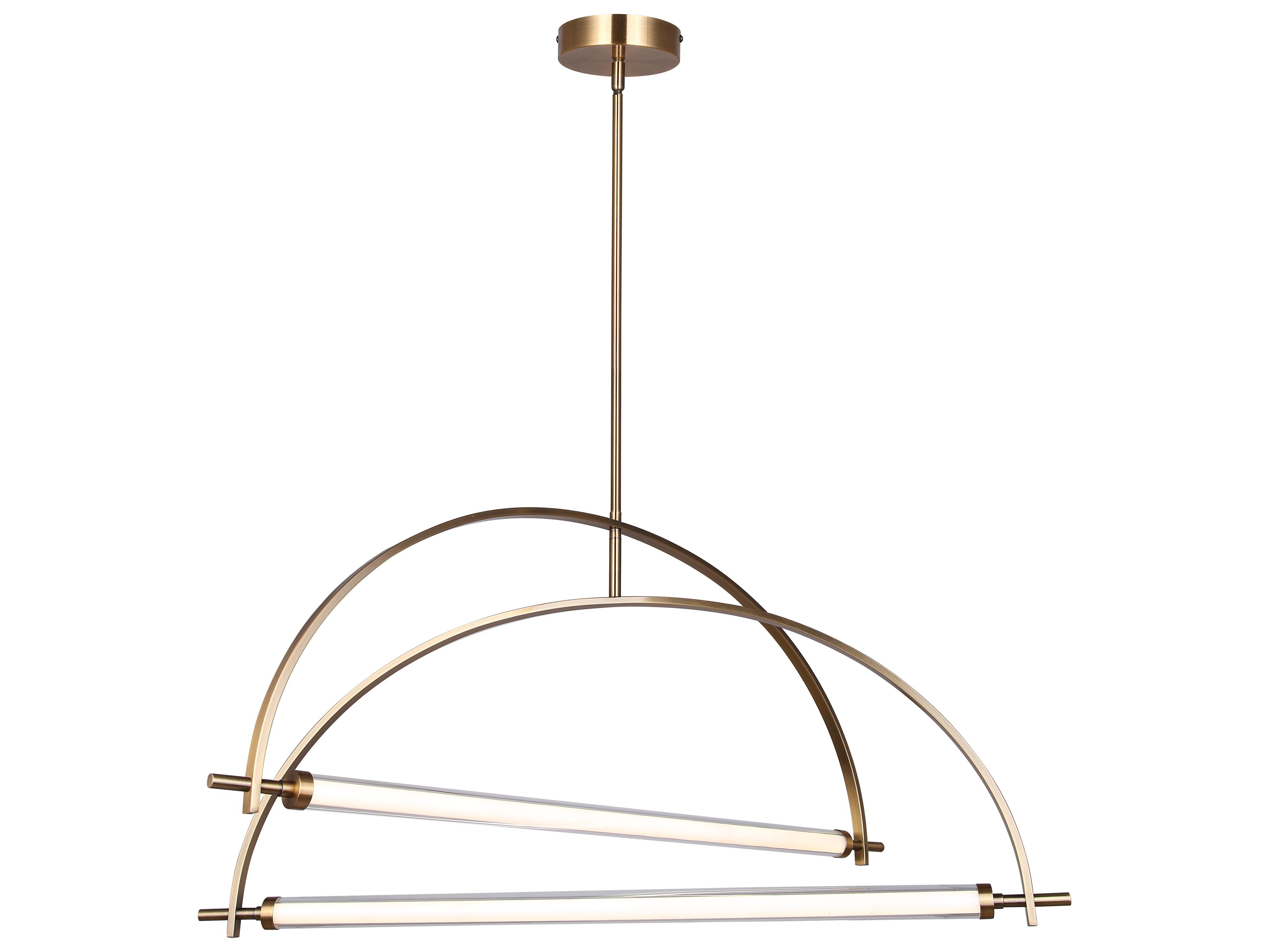 Canarm Keaton 2 -light Gold LED Linear Tiered Pendant