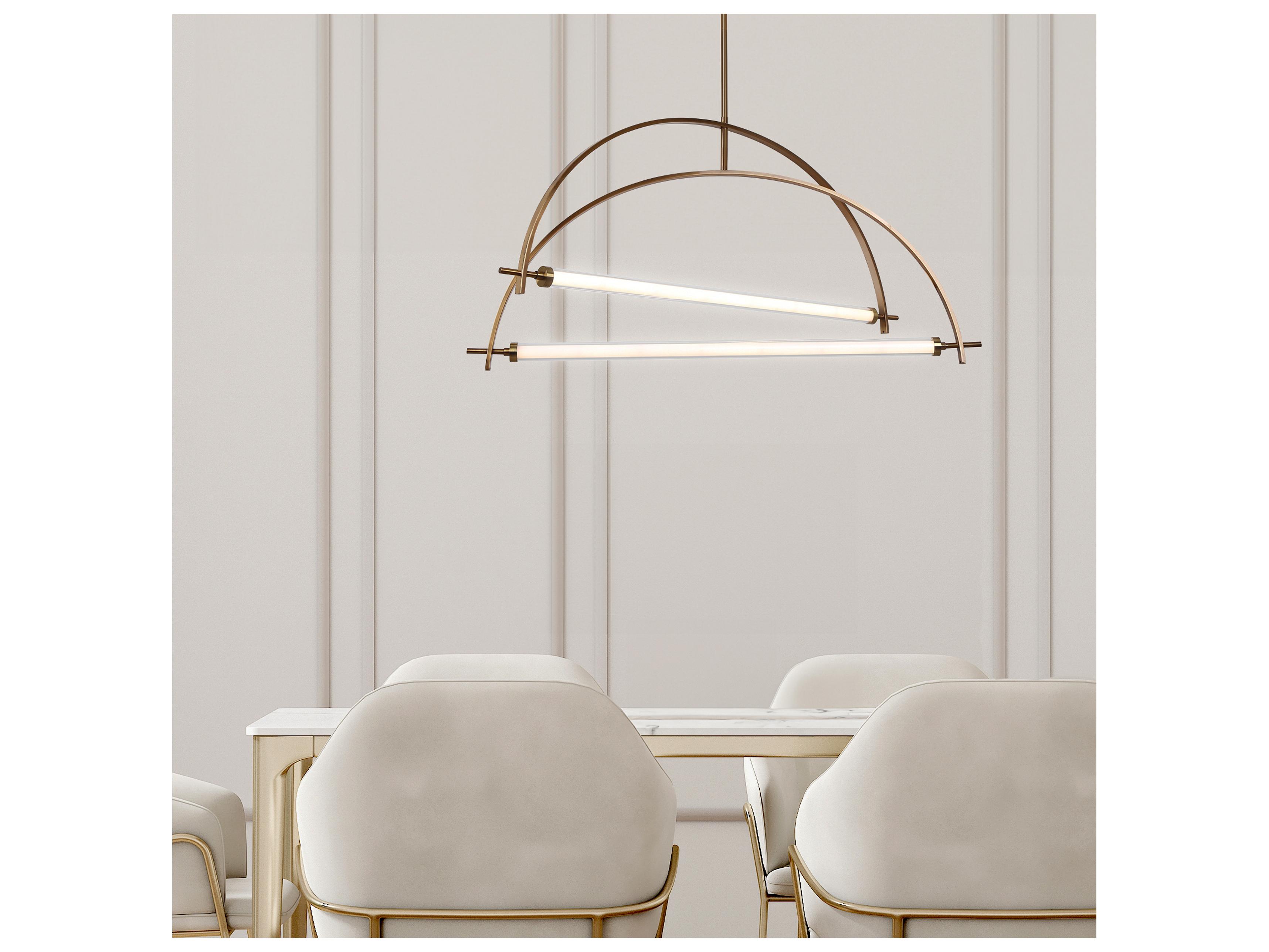 Canarm Keaton 2 -light Gold LED Linear Tiered Pendant