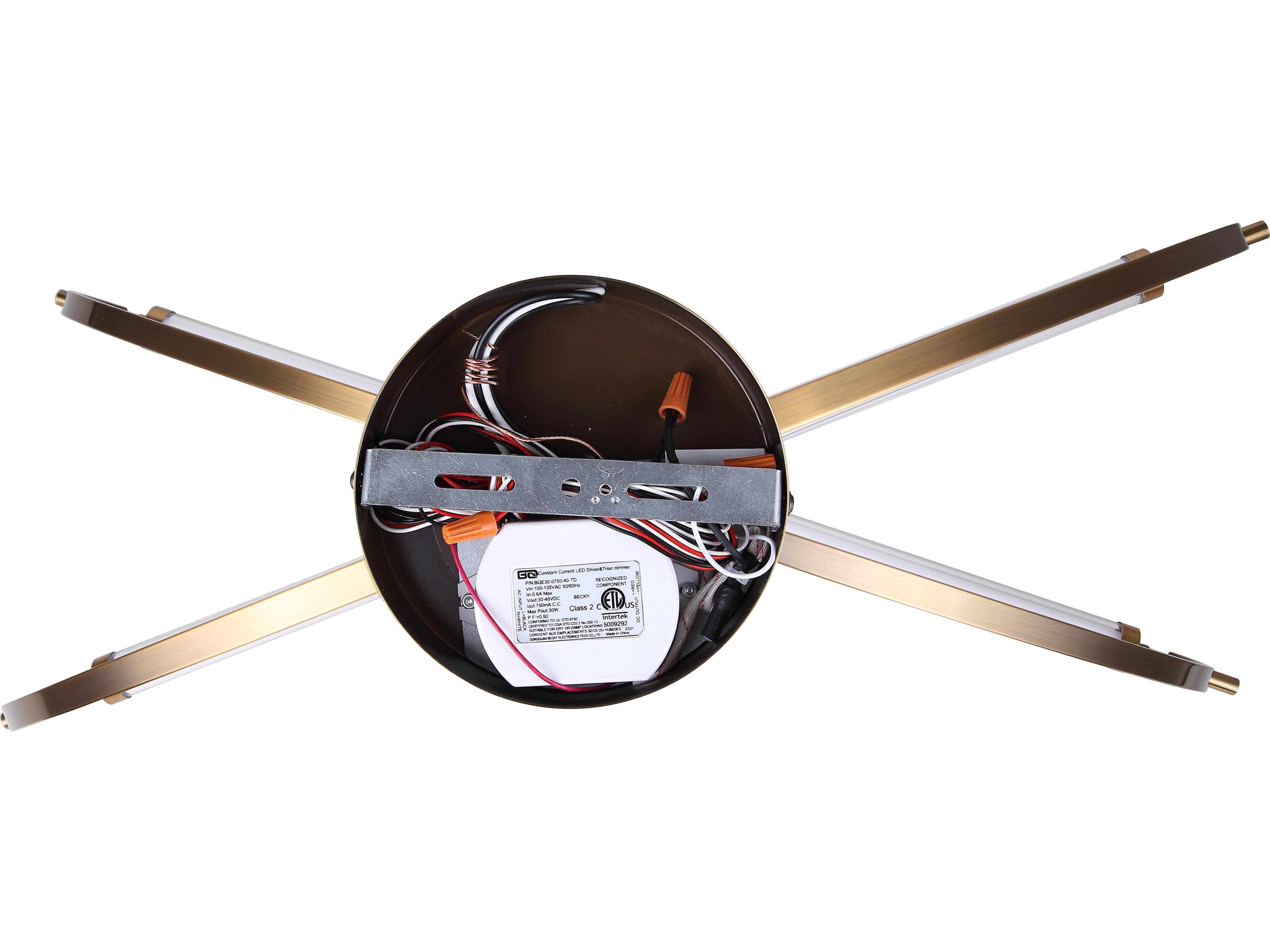 Canarm Keaton 2 -light Gold LED Linear Tiered Pendant