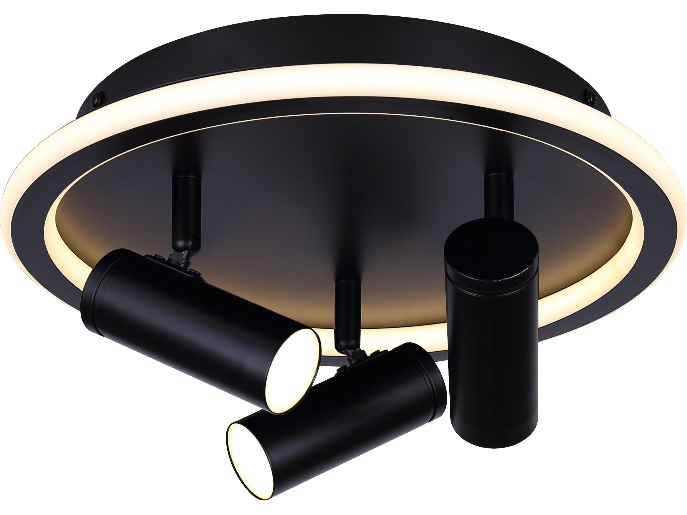 Canarm Denver Black LED Cylinder Round Flush Mount