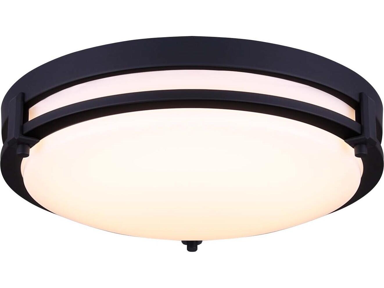 Canarm Gilda Black LED Round Flush Mount