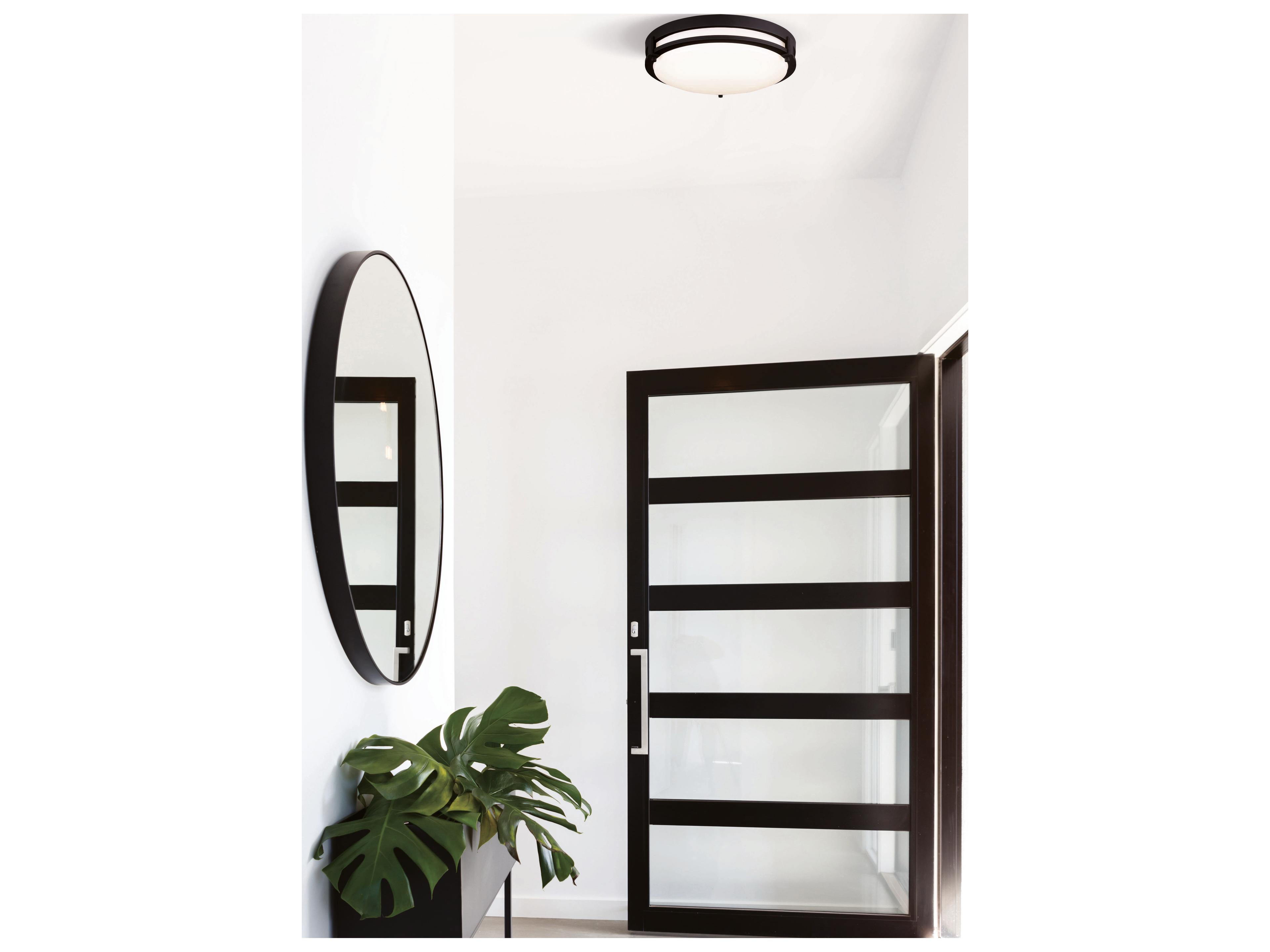 Canarm Gilda Black LED Round Flush Mount