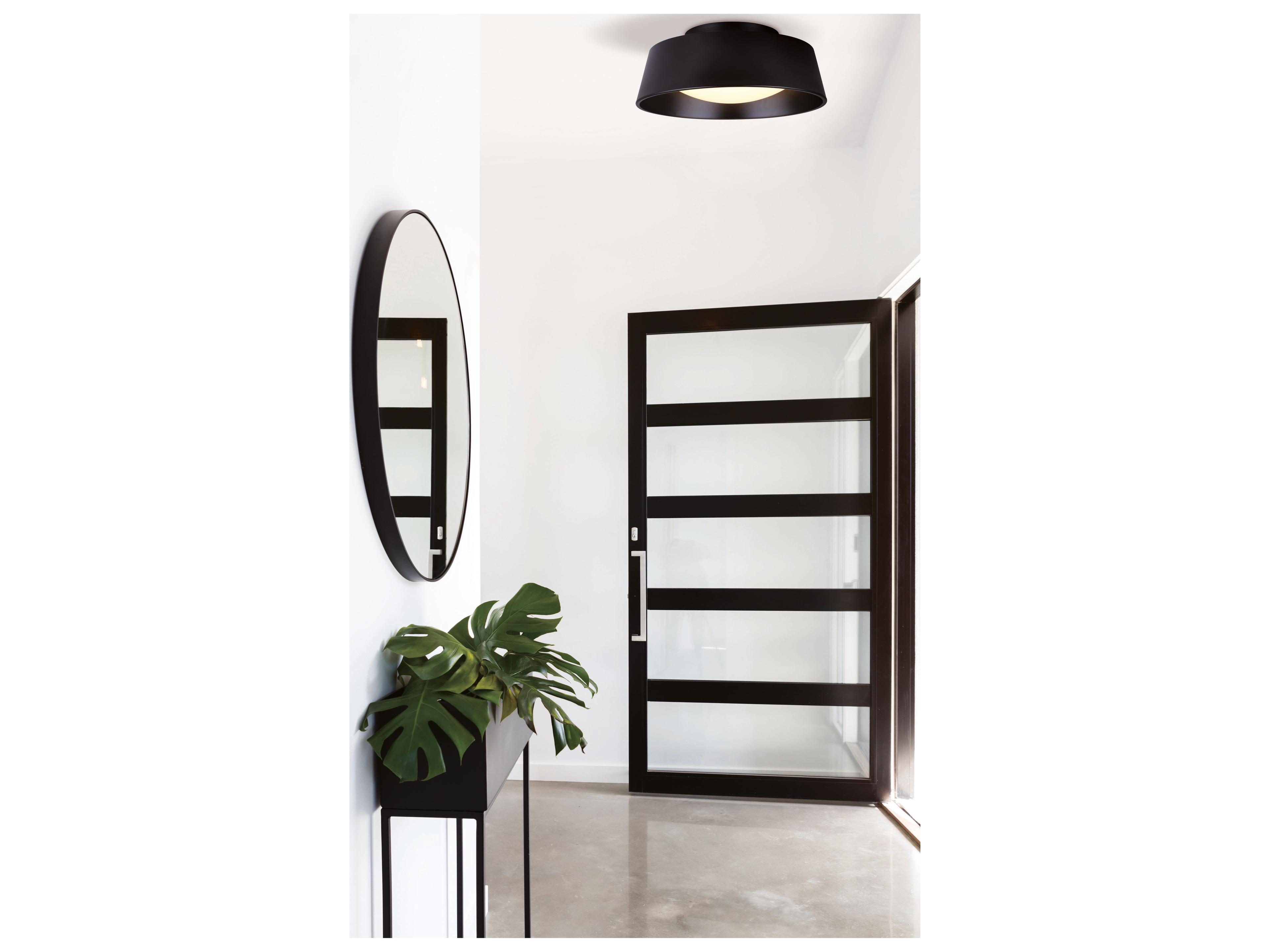 Canarm Dion Black LED Bowl Flush Mount