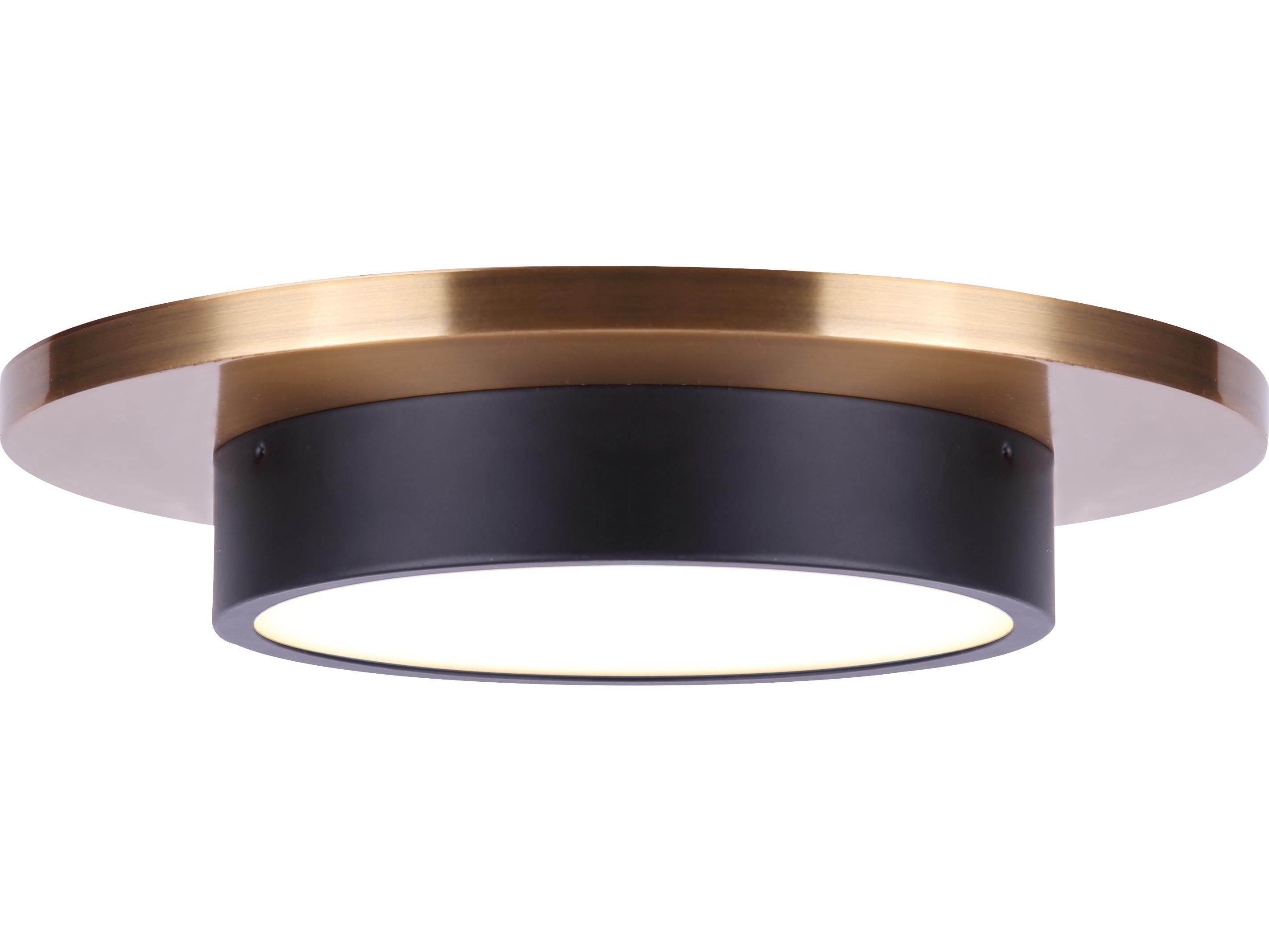 Canarm Modi Black LED Round Flush Mount