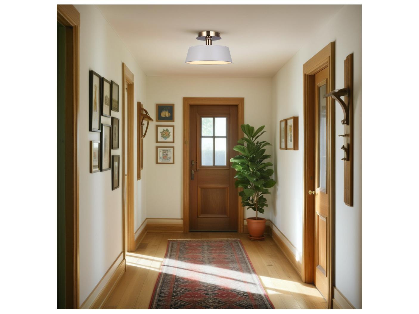 Canarm Jessa 1 -light Gold LED Drum Semi Flush Mount