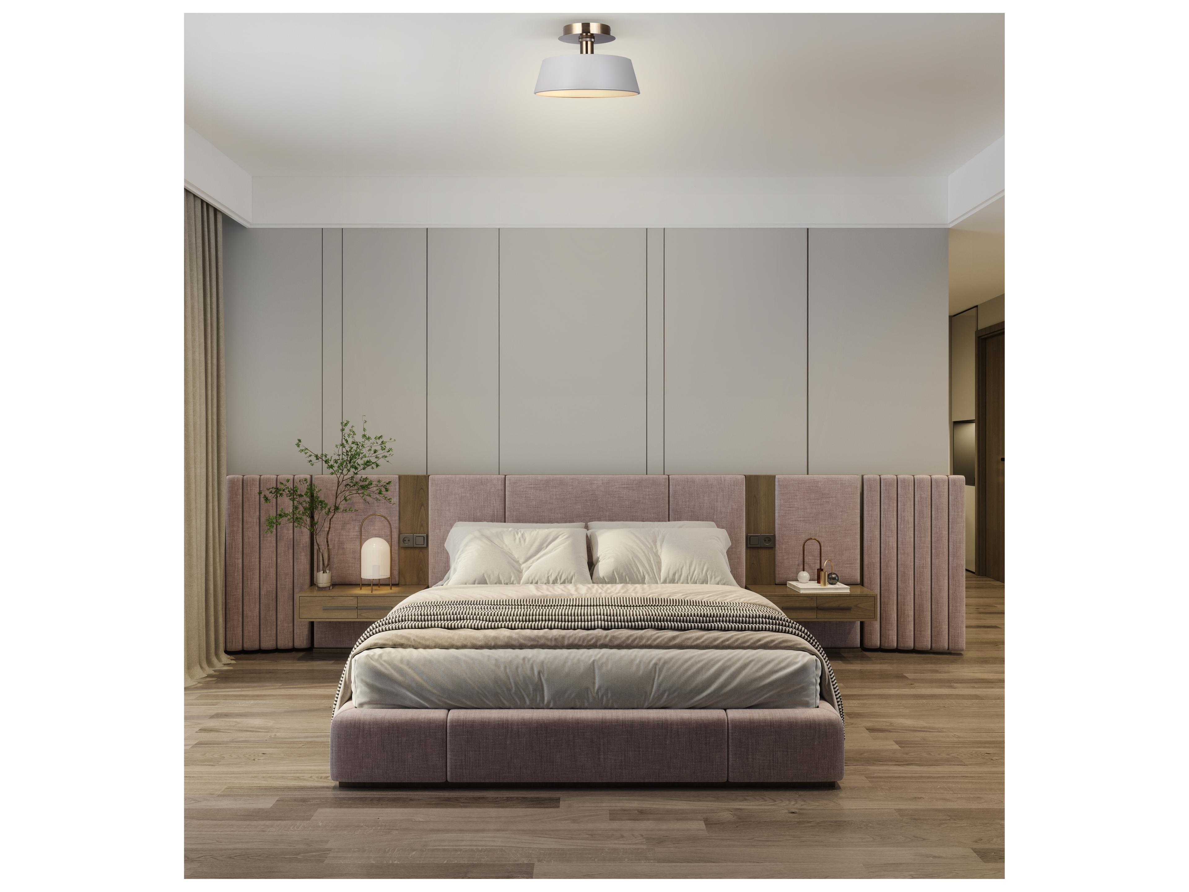 Canarm Jessa 1 -light Gold LED Drum Semi Flush Mount