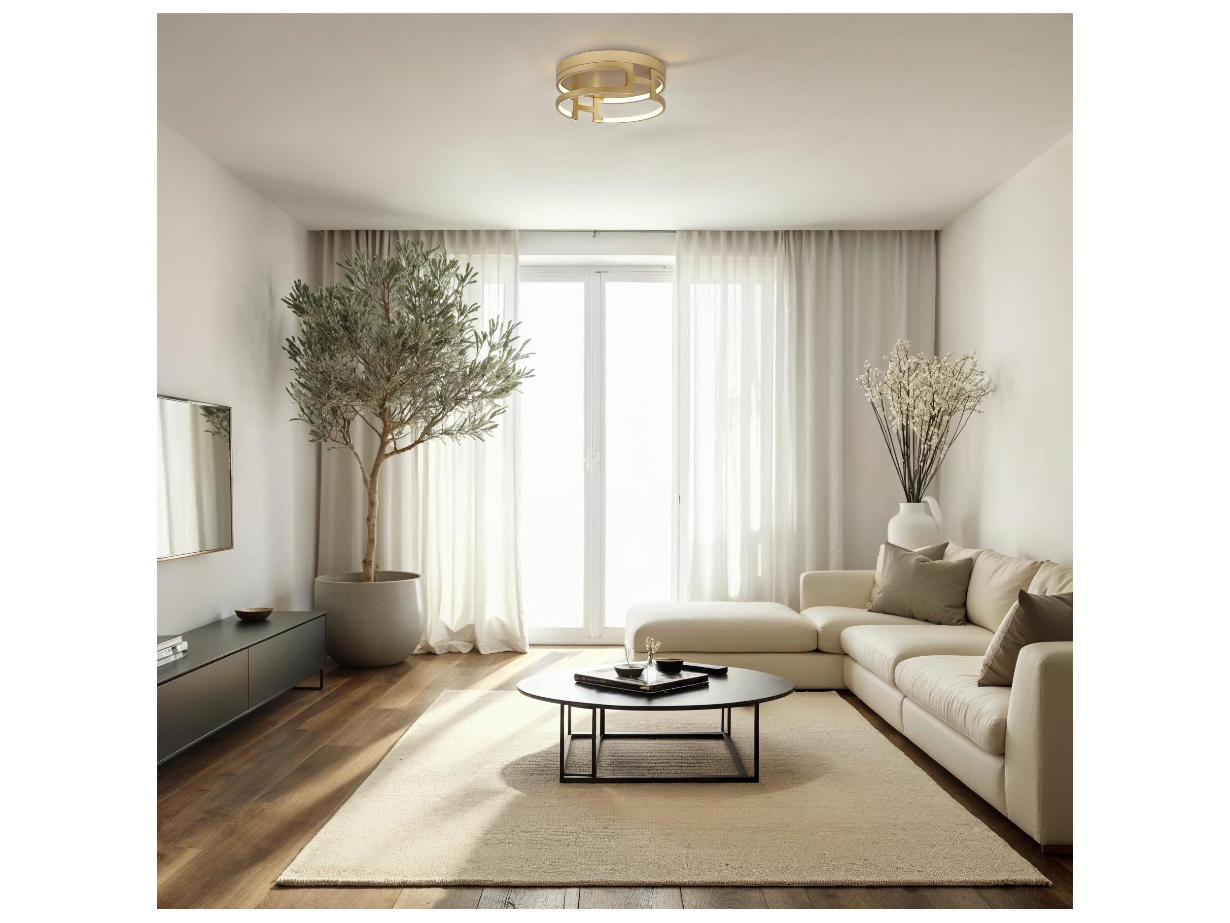 Canarm Bettony Gold LED Round Flush Mount