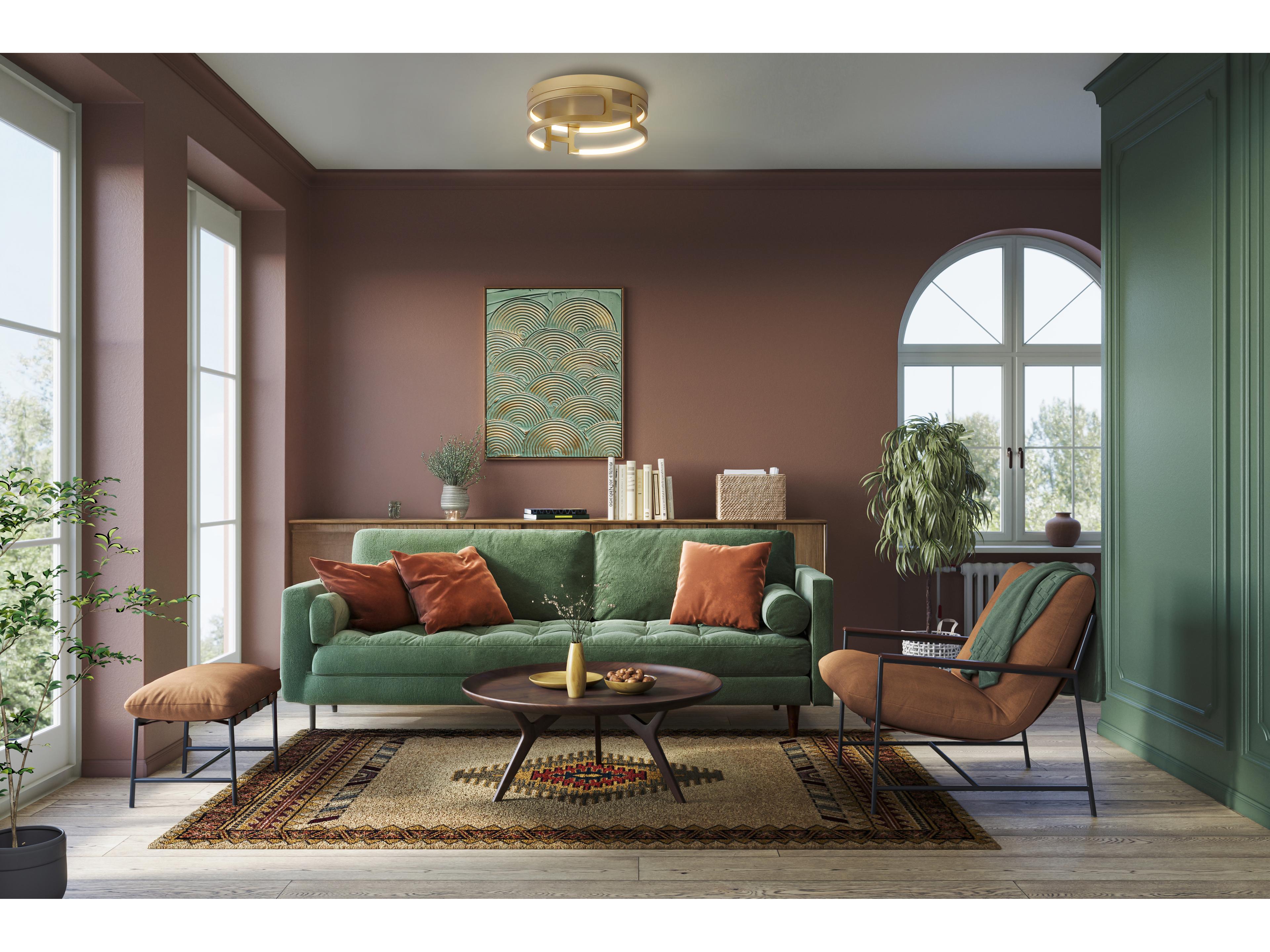 Canarm Bettony Gold LED Round Flush Mount